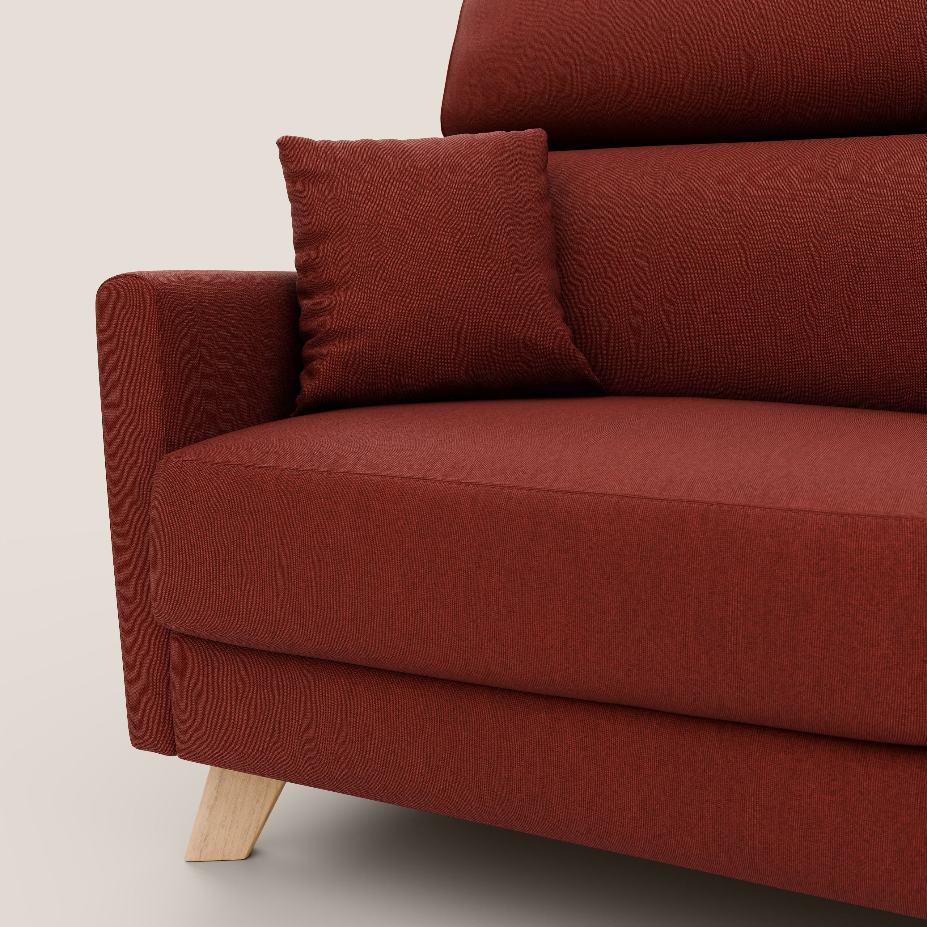 Francy canapé convertible avec têtières réglables en tissu détachable T17 rouge - Image 9