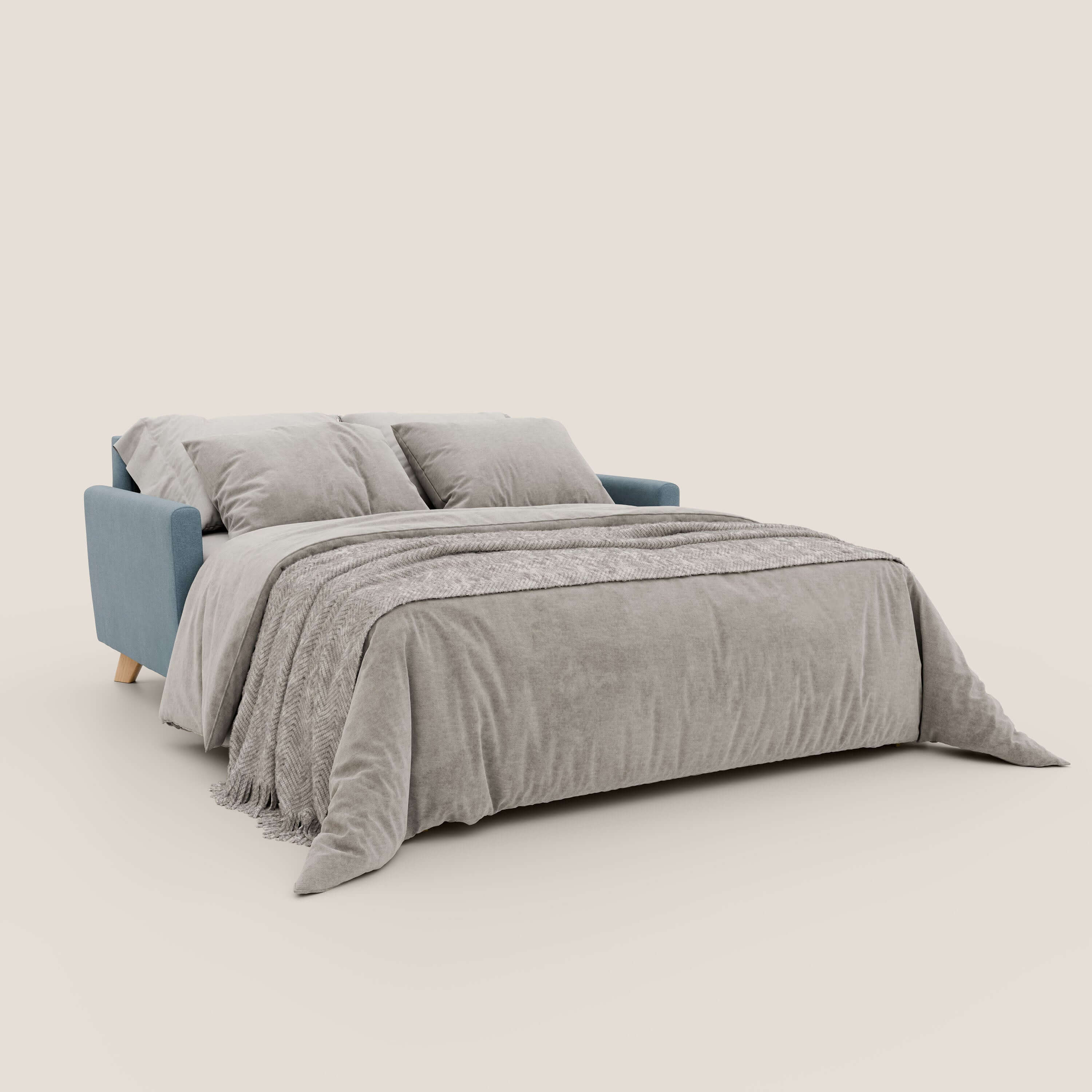 Francy canapé convertible avec têtières réglables en tissu détachable T17 sucre glace - Image 2
