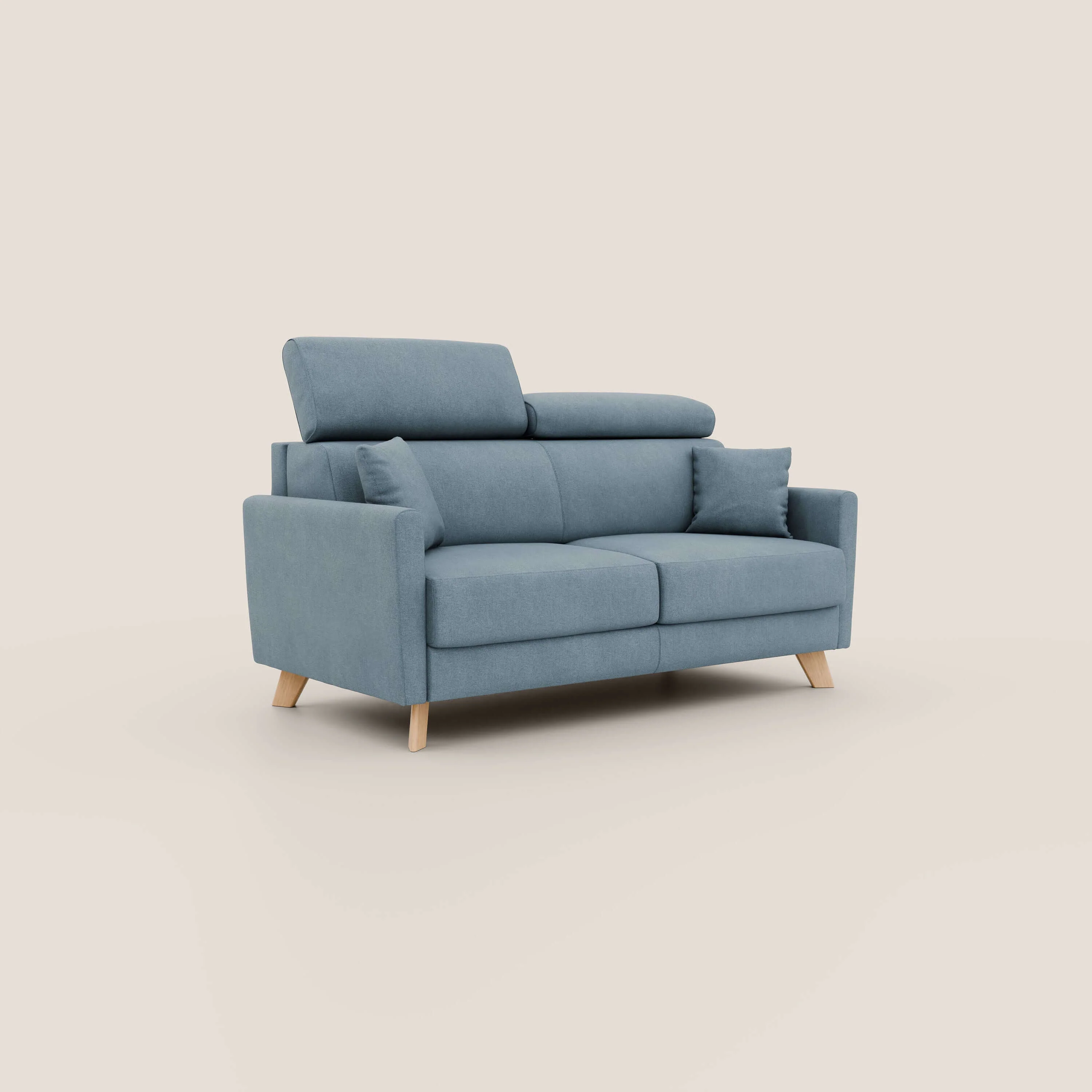 Francy canapé convertible avec têtières réglables en tissu détachable T17 sucre glace - Image 3