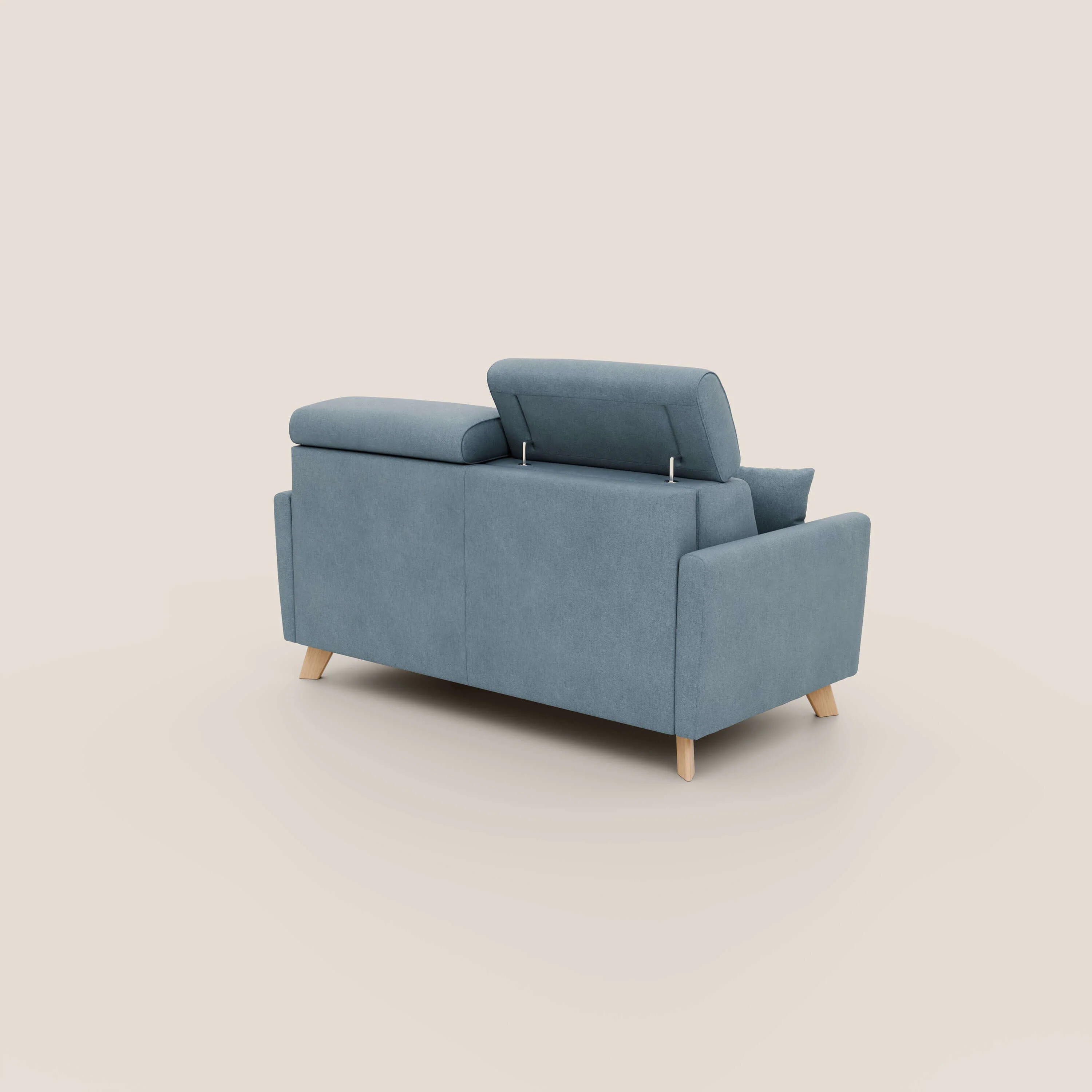 Francy canapé convertible avec têtières réglables en tissu détachable T17 sucre glace - Image 4