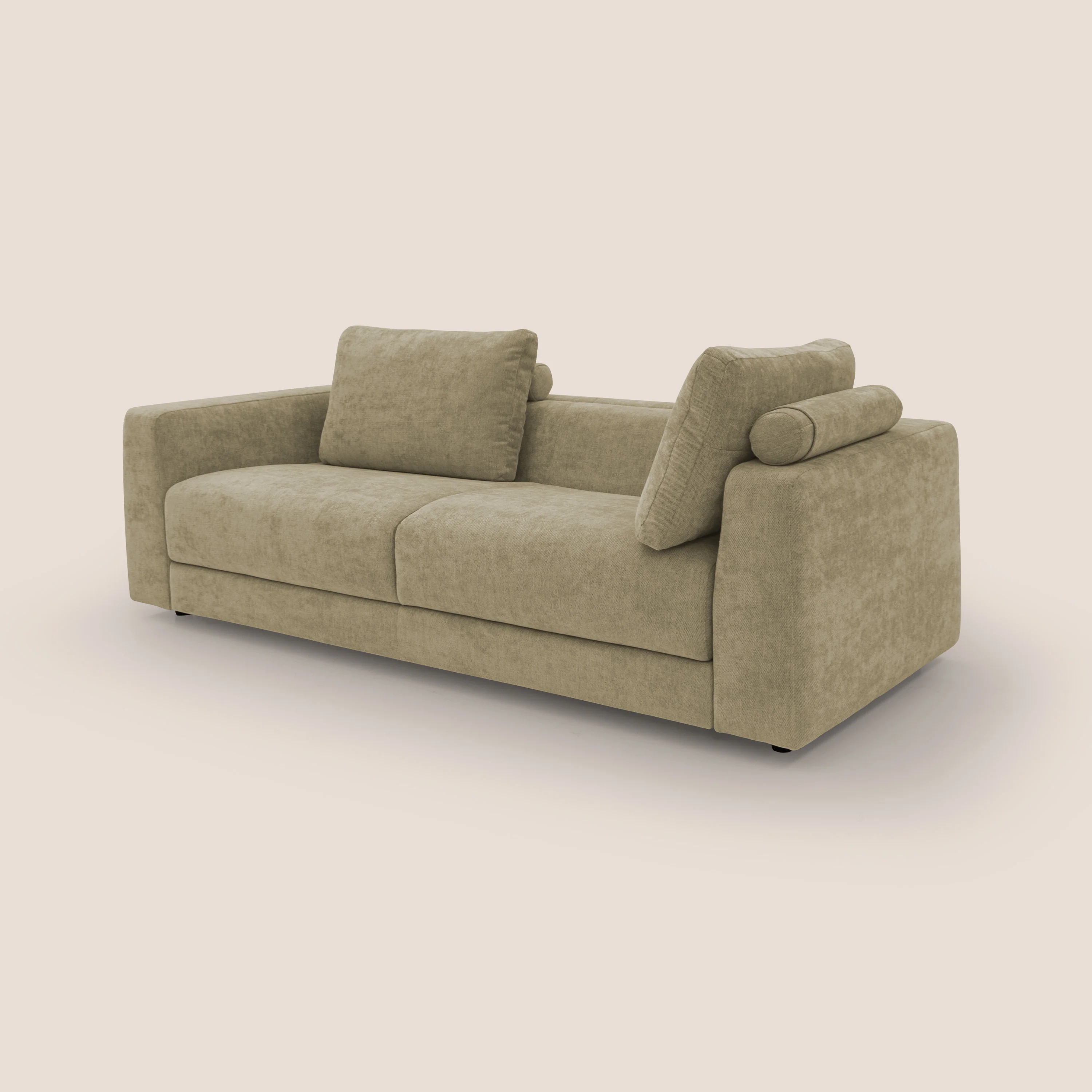 Freia Canapé convertible minimaliste matelas h15cm aux dossiers moelleux en tissu imperméable T14 beige - Image 12