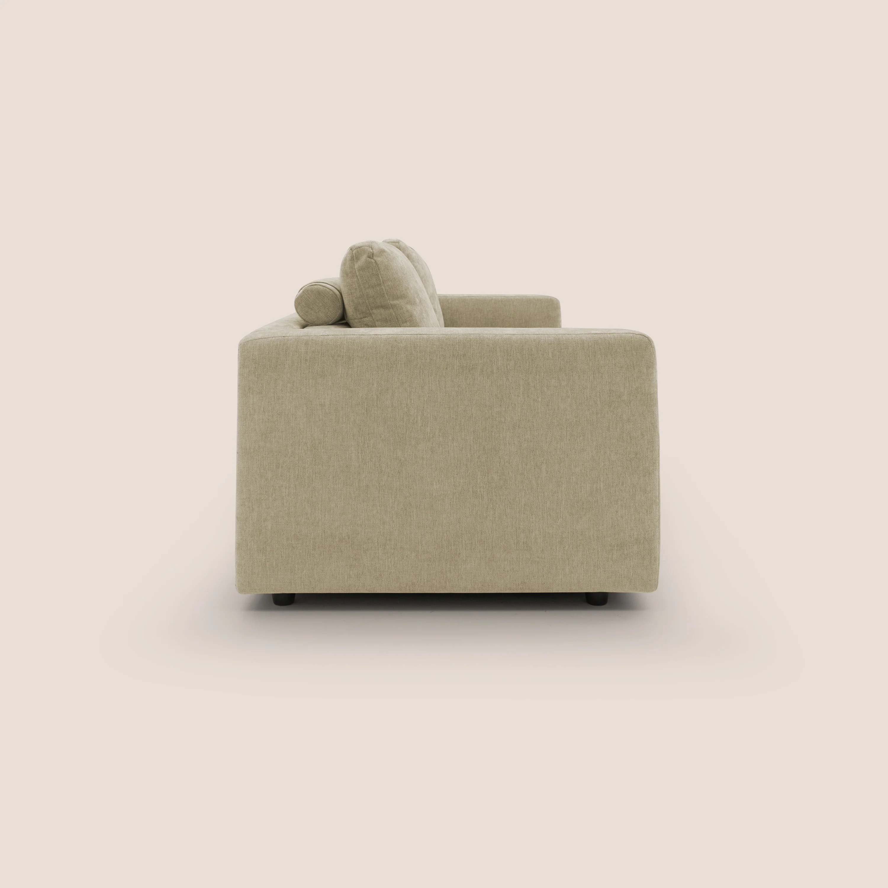 Freia Canapé convertible minimaliste matelas h15cm aux dossiers moelleux en tissu imperméable T14 beige - Image 8