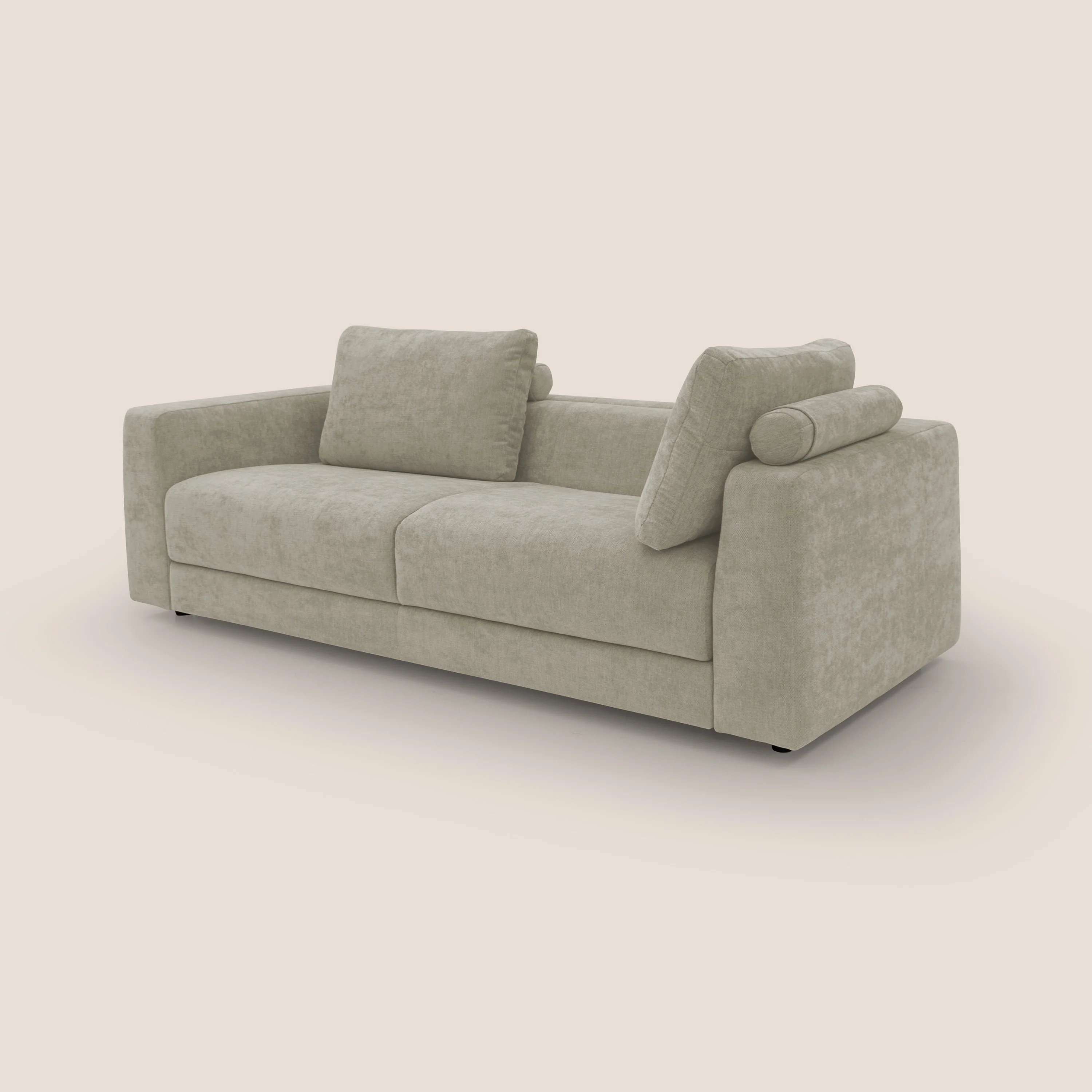 Freia Canapé convertible minimaliste matelas h15cm aux dossiers moelleux en tissu imperméable T14 crème - Image 12