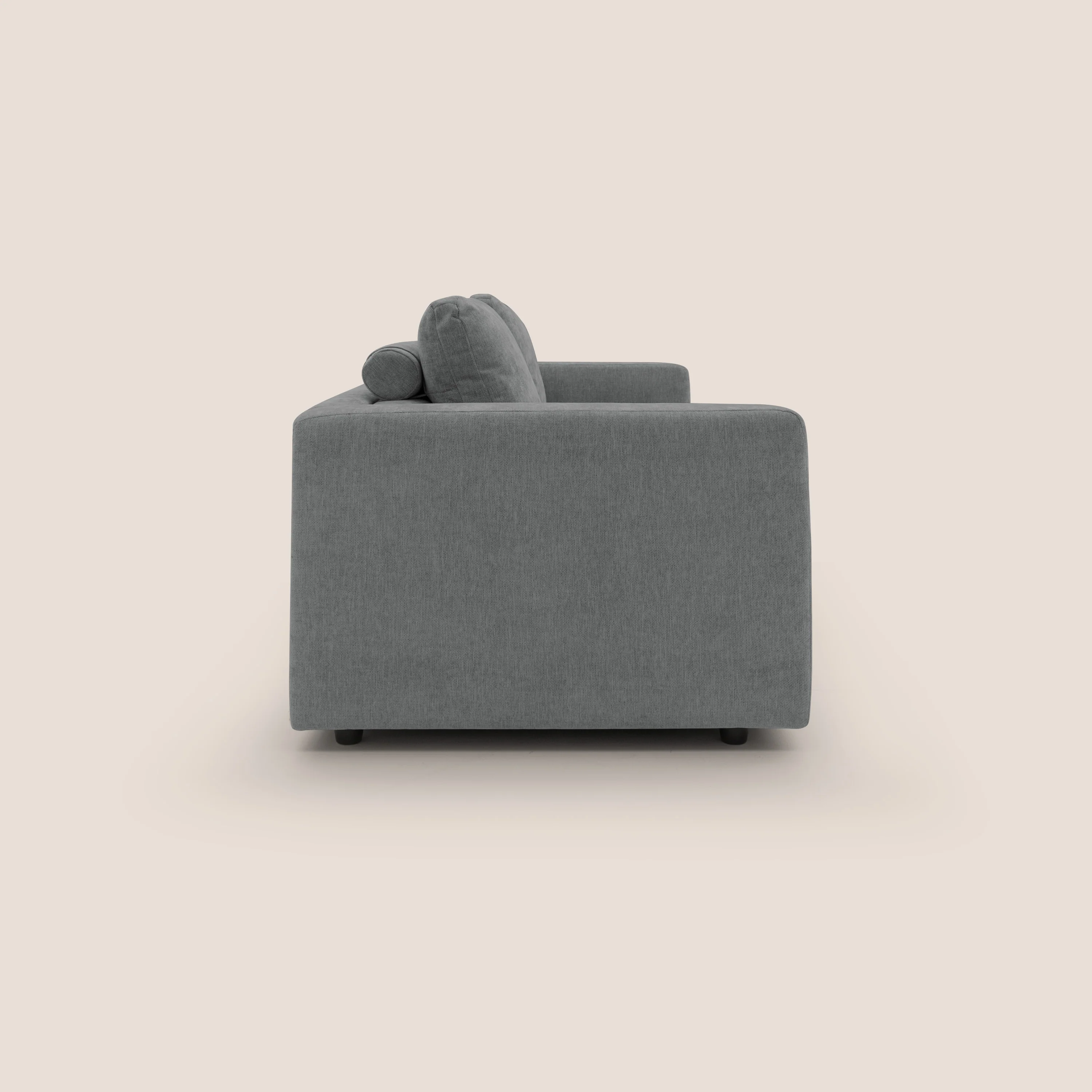 Freia Canapé convertible minimaliste matelas h15cm aux dossiers moelleux en tissu imperméable T14 gris - Image 8