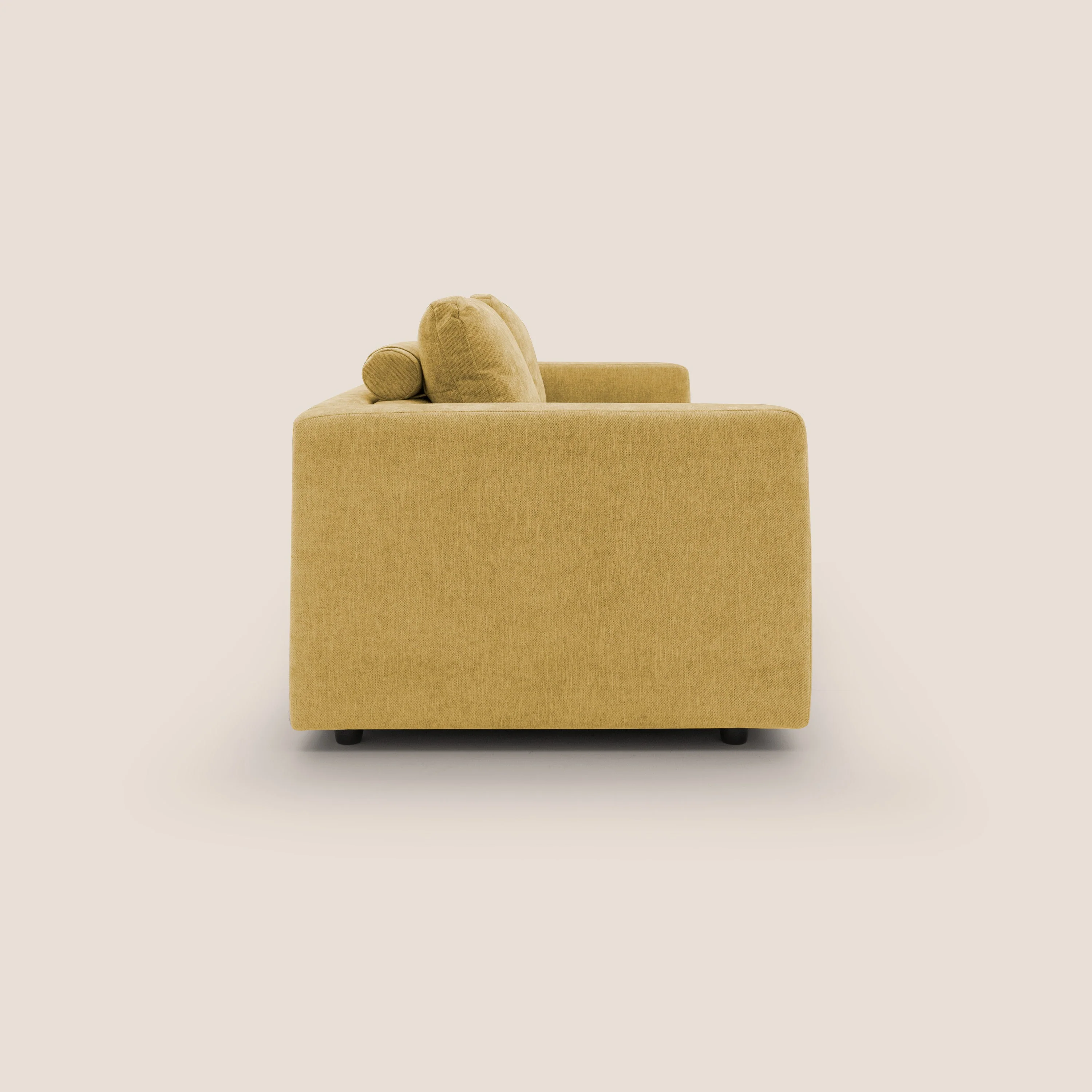 Freia Canapé convertible minimaliste matelas h15cm aux dossiers moelleux en tissu imperméable T14 jaune - Image 8