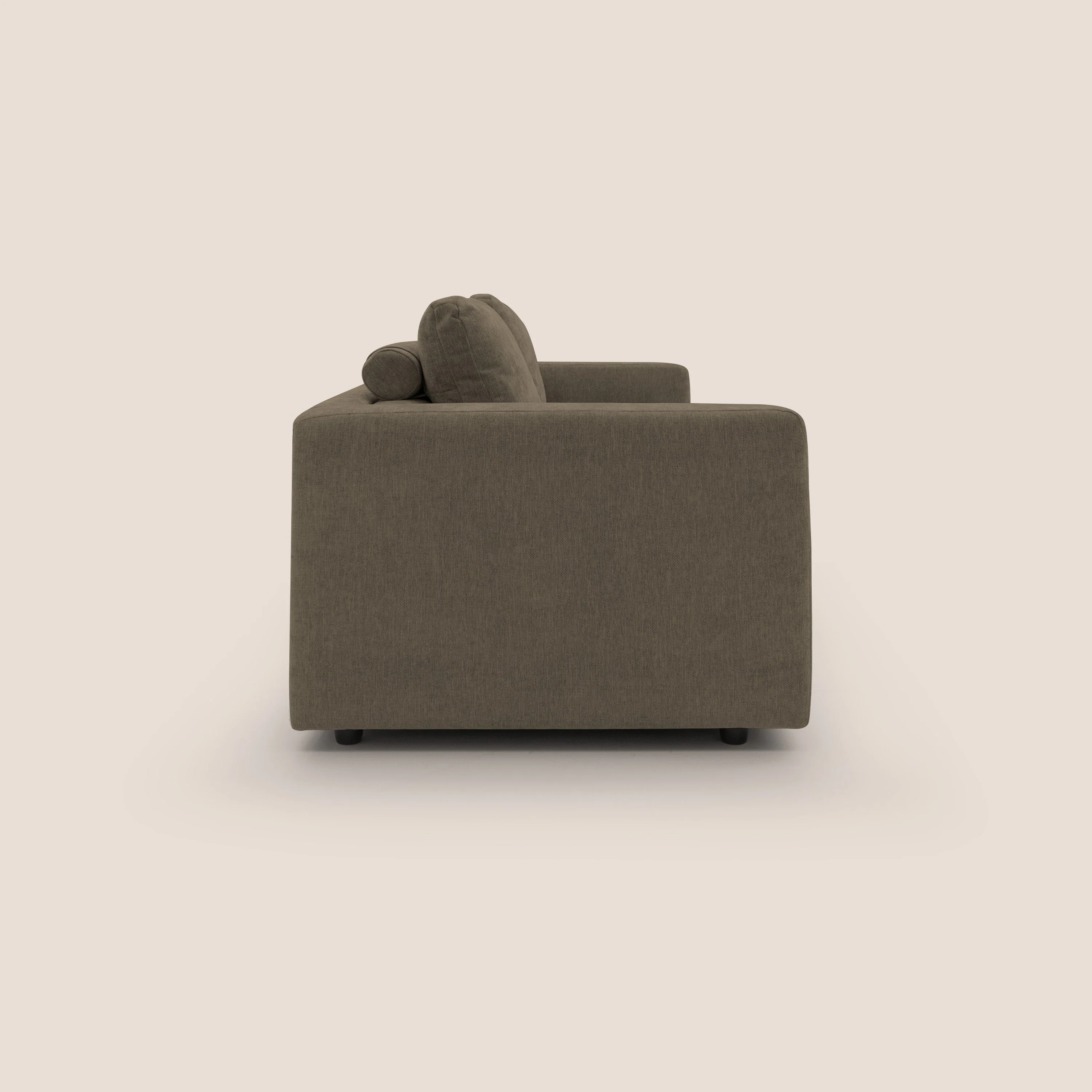 Freia Canapé convertible minimaliste matelas h15cm aux dossiers moelleux en tissu imperméable T14 marron - Image 8