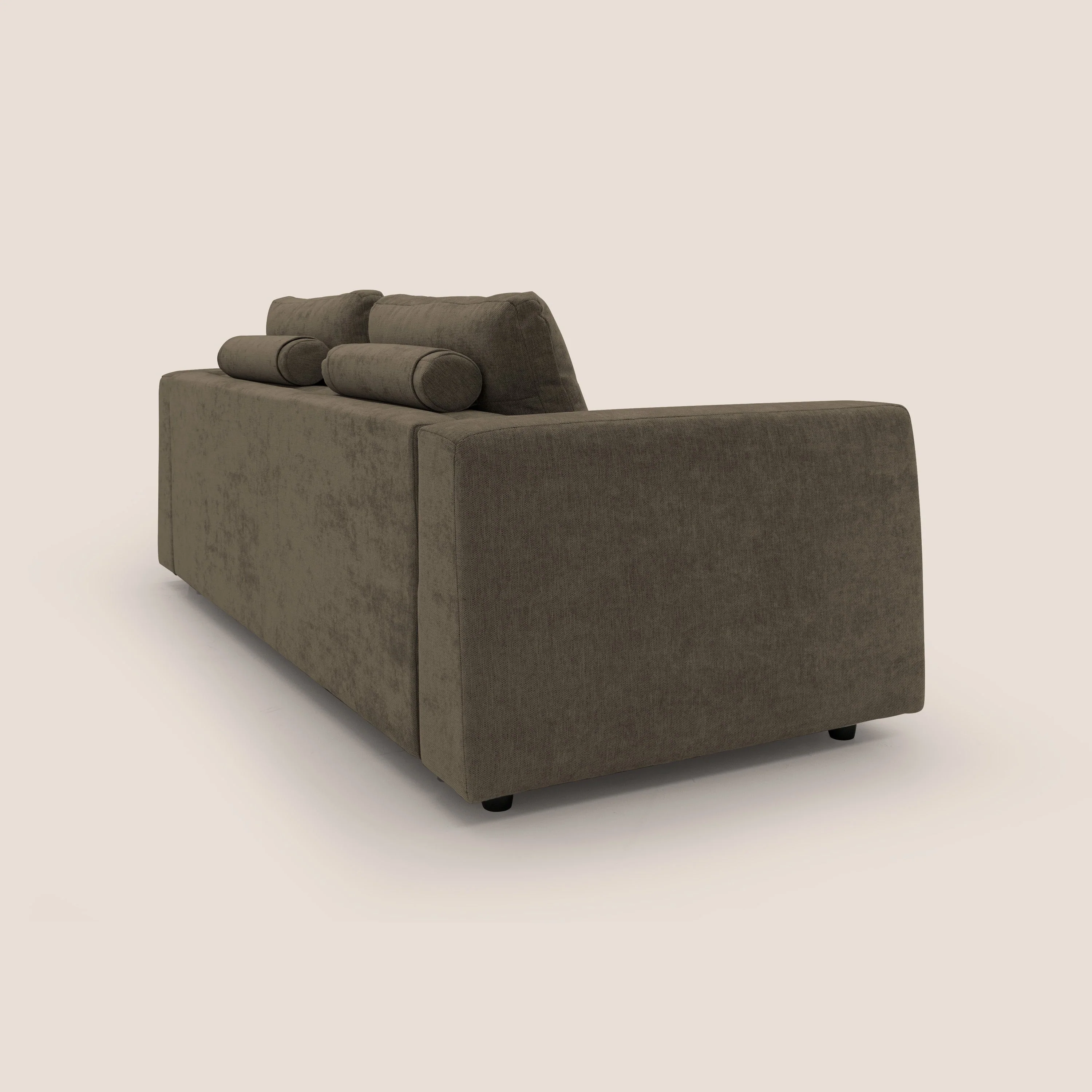 Freia Canapé convertible minimaliste matelas h15cm aux dossiers moelleux en tissu imperméable T14 marron - Image 9