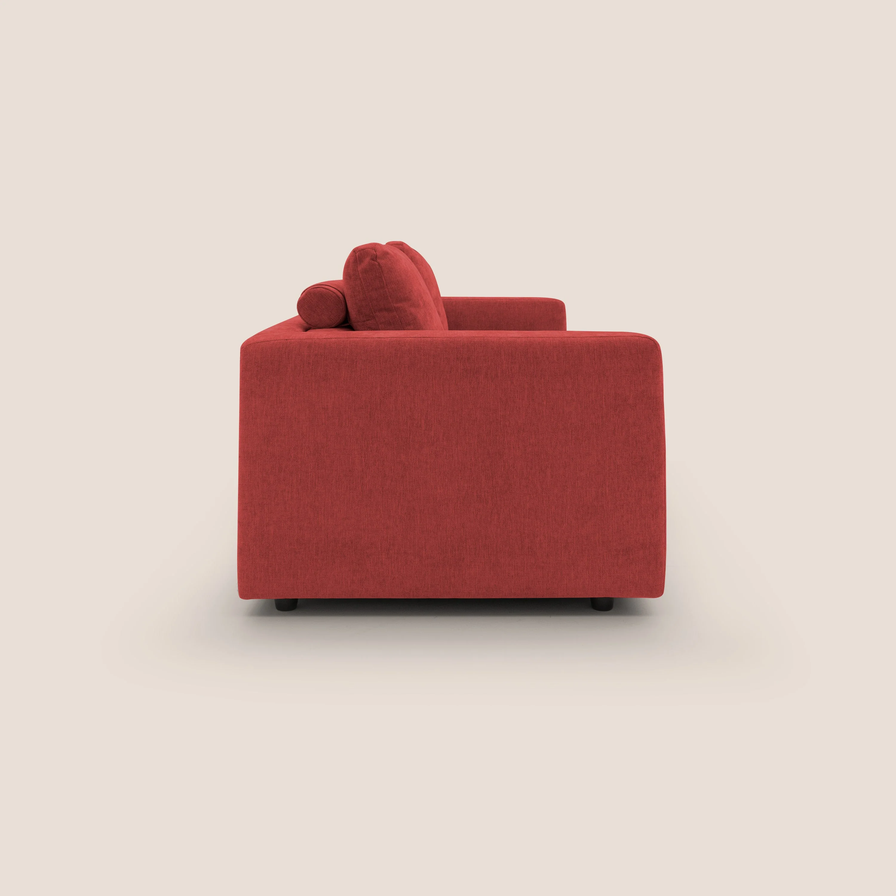 Freia Canapé convertible minimaliste matelas h15cm aux dossiers moelleux en tissu imperméable T14 rouge - Image 8