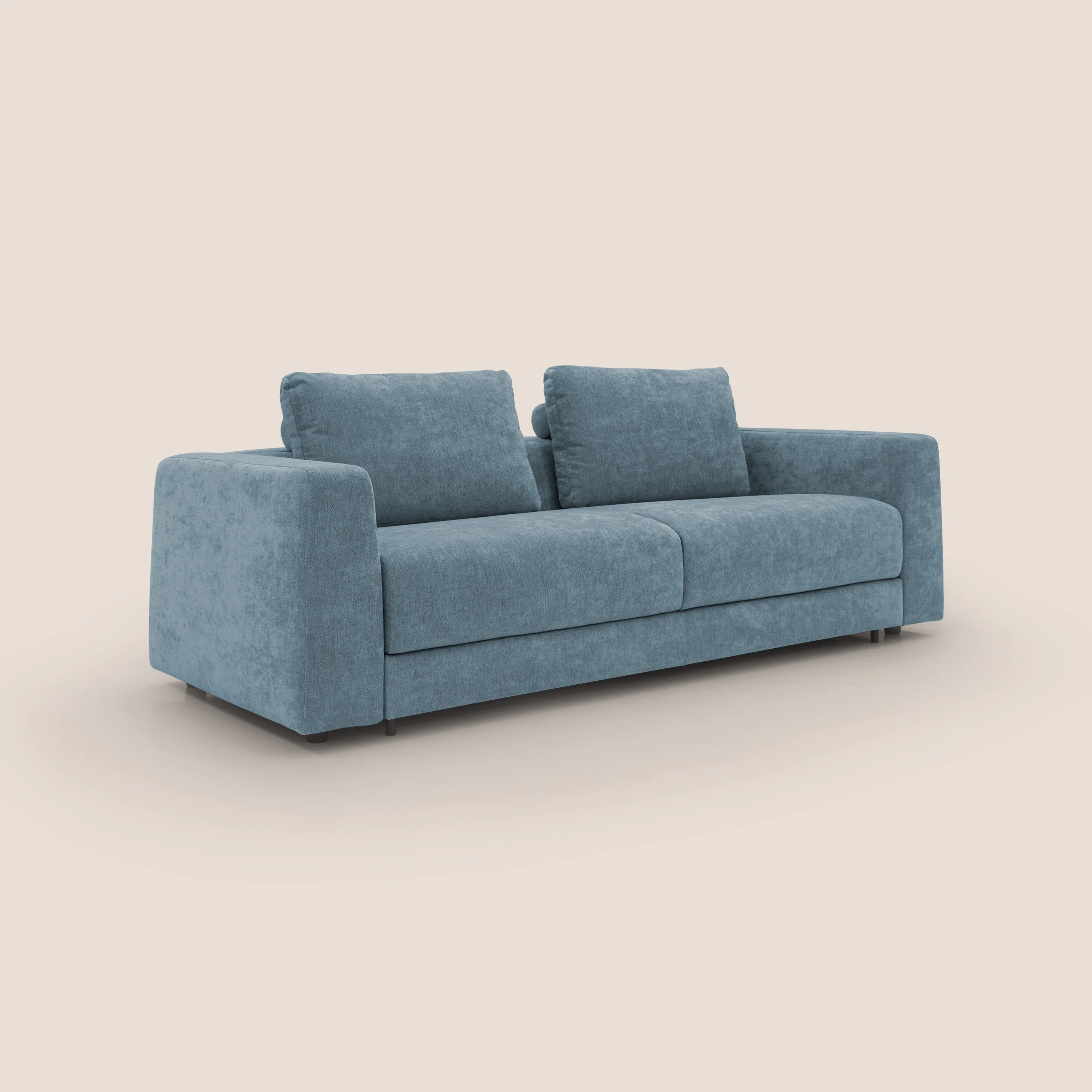 Freia Canapé convertible minimaliste matelas h15cm aux dossiers moelleux en tissu imperméable T14 sucre glace - Image 3