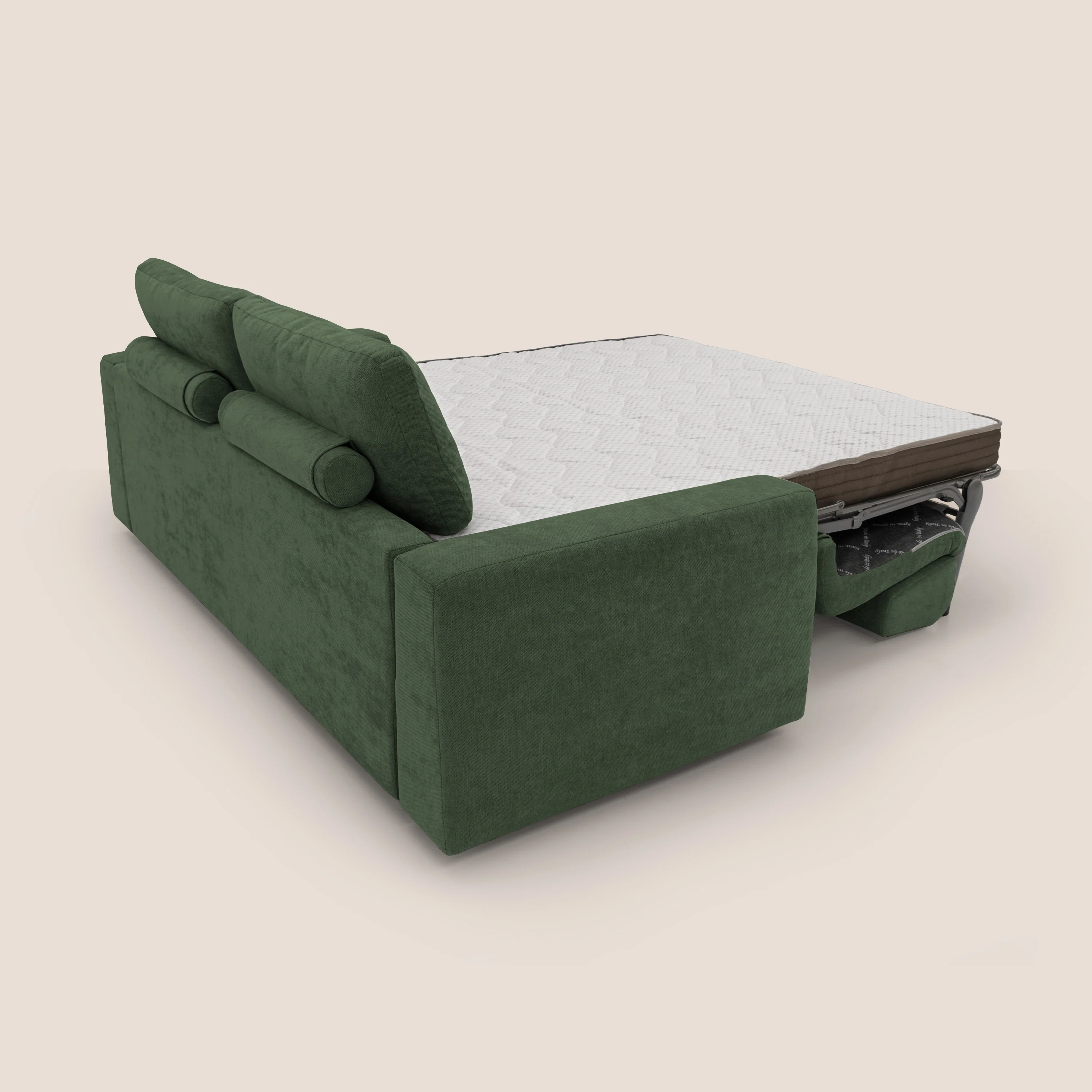 Freia Canapé convertible minimaliste matelas h15cm aux dossiers moelleux en tissu imperméable T14 vert - Image 10