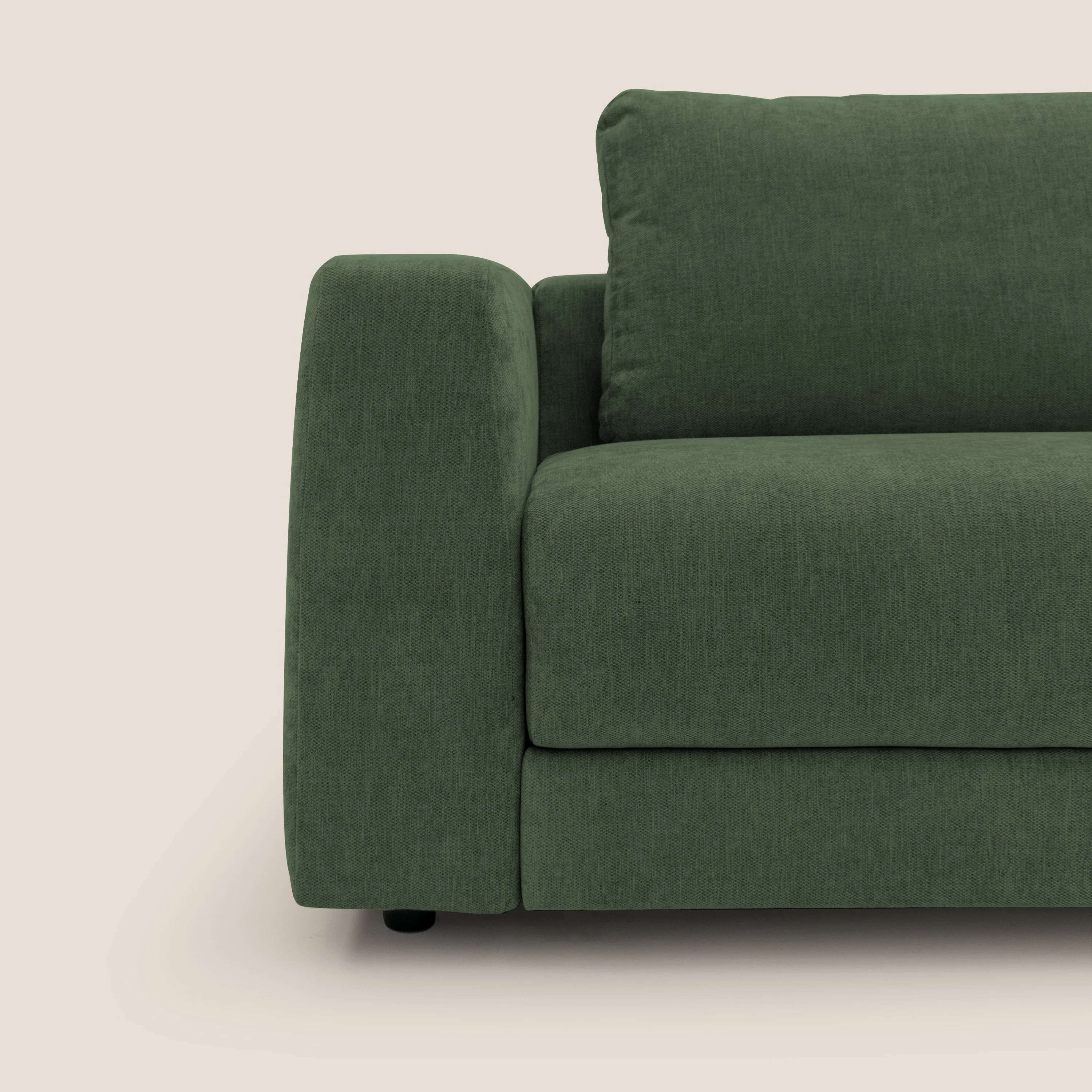 Freia Canapé convertible minimaliste matelas h15cm aux dossiers moelleux en tissu imperméable T14 vert - Image 5