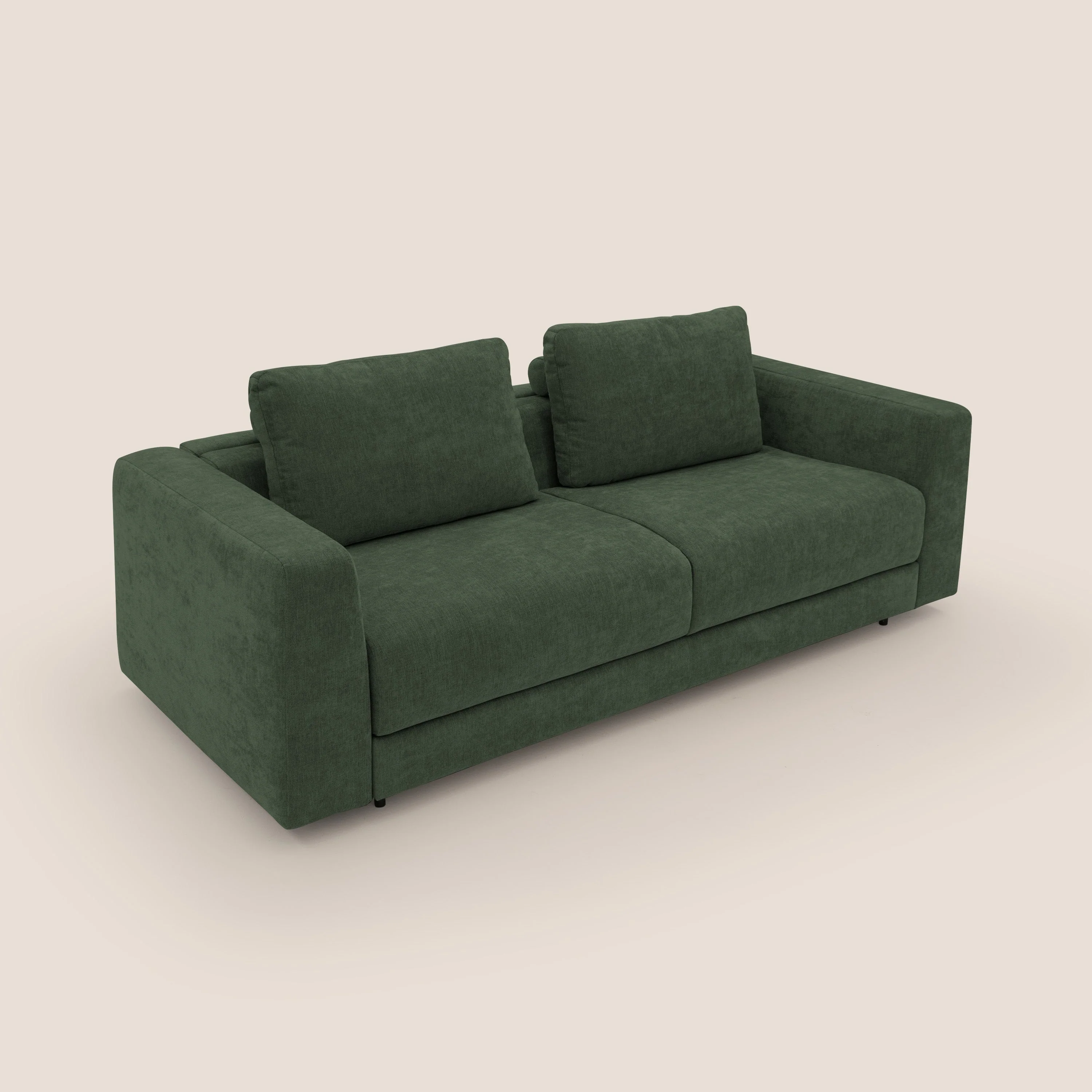 Freia Canapé convertible minimaliste matelas h15cm aux dossiers moelleux en tissu imperméable T14 vert - Image 6