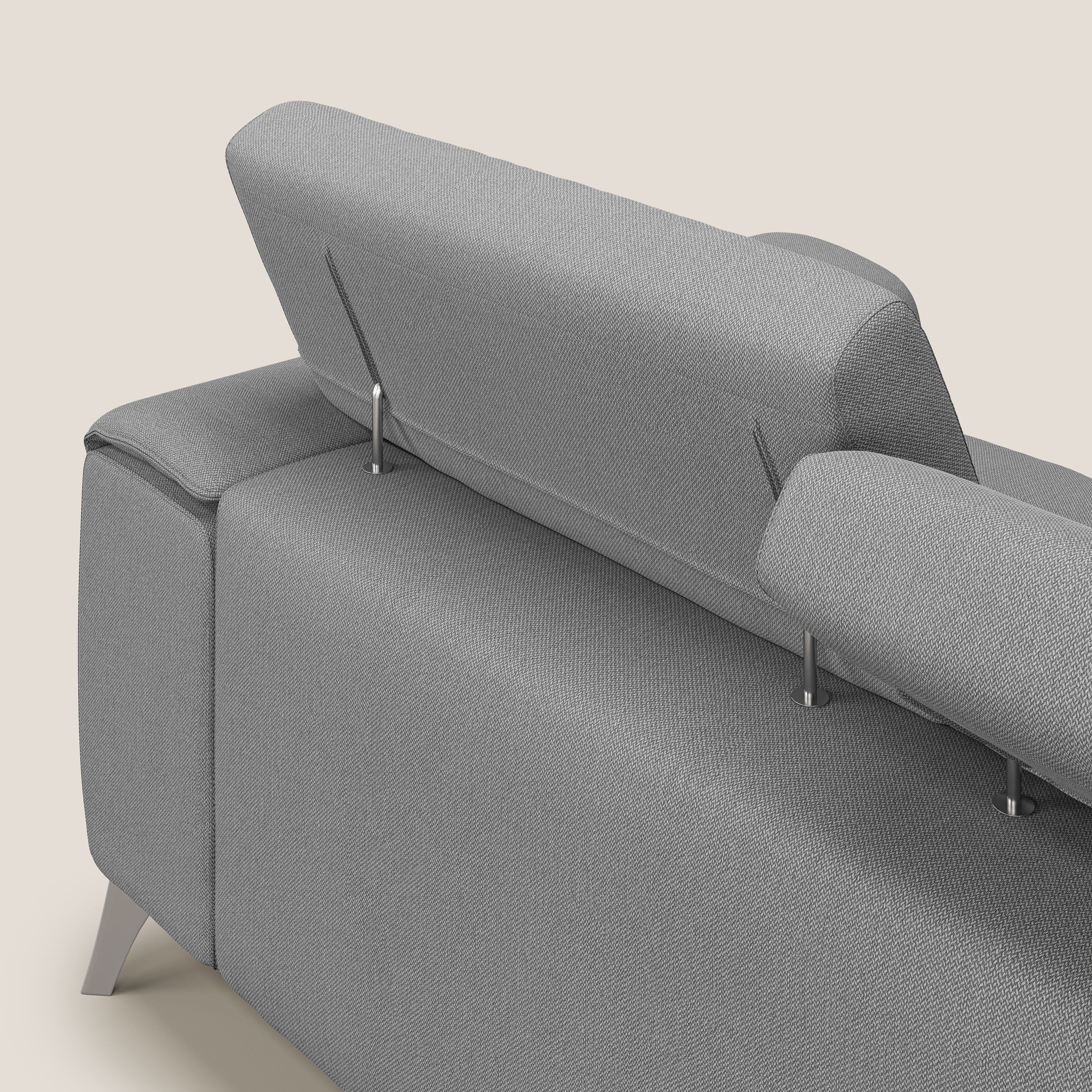Fusion Canapé avec 3 assises coulissantes en tissu doux antitache T05 gris - Image 7
