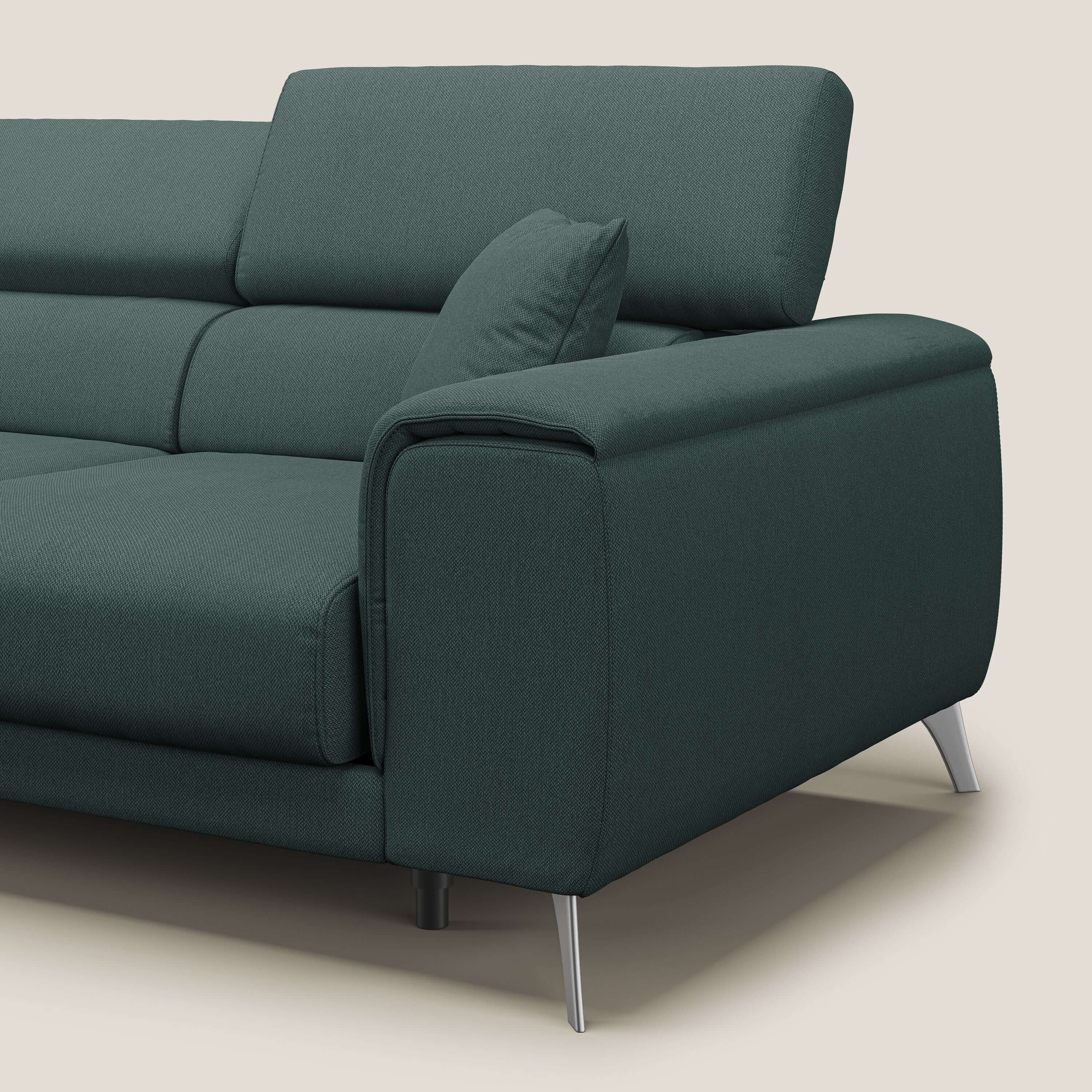 Fusion Canapé avec 3 assises coulissantes en tissu doux antitache T05 vert - Image 10
