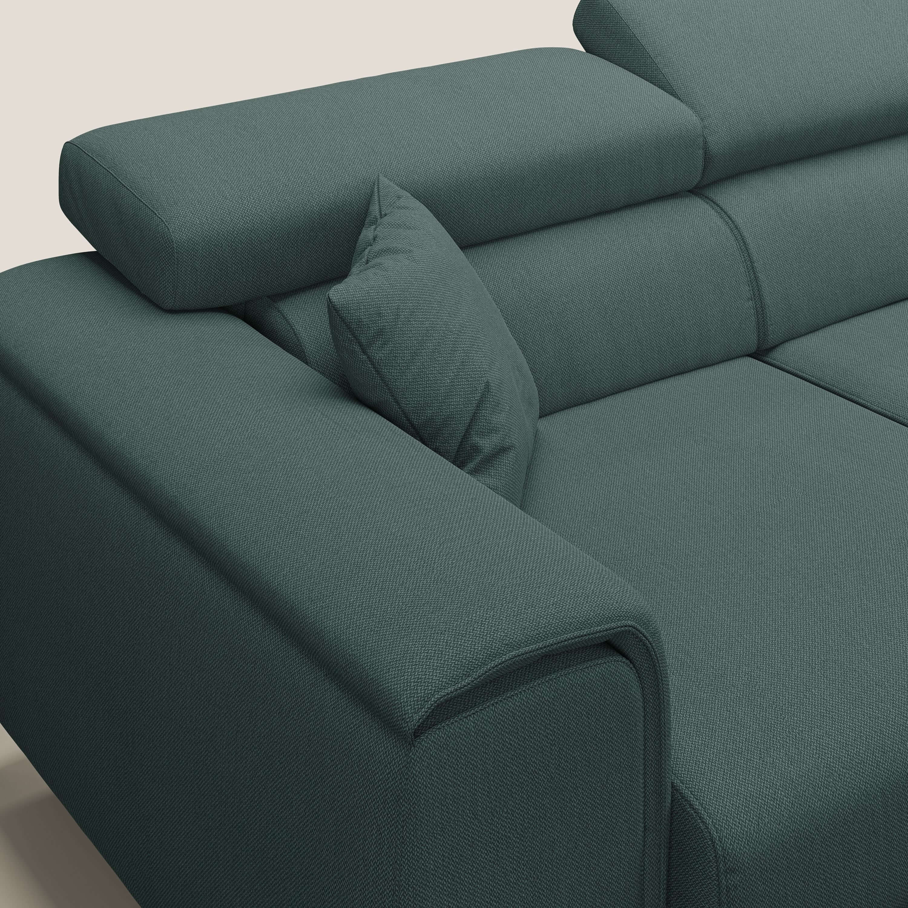 Fusion Canapé avec 3 assises coulissantes en tissu doux antitache T05 vert - Image 8