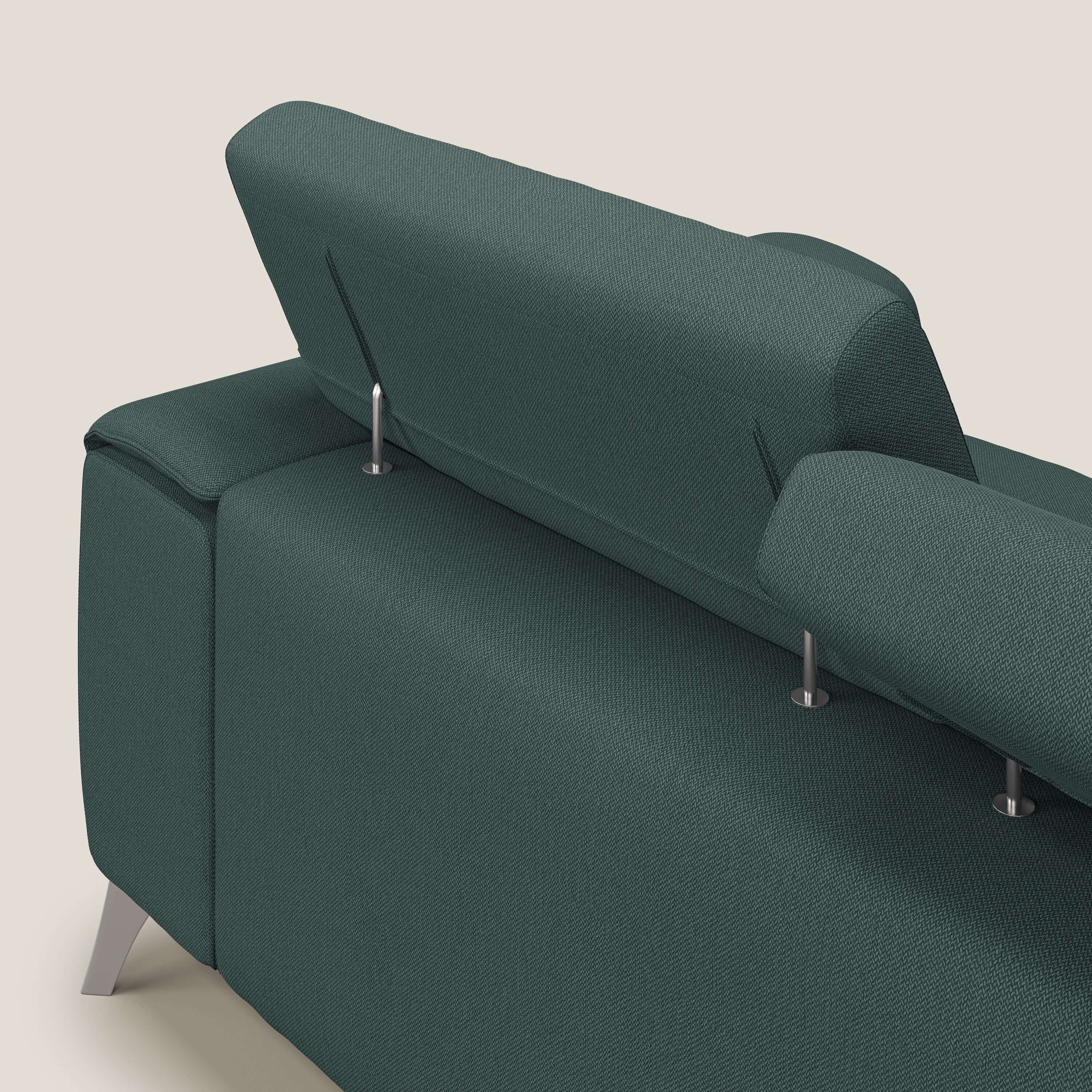 Fusion Canapé avec 3 assises coulissantes en tissu doux antitache T05 vert - Image 9