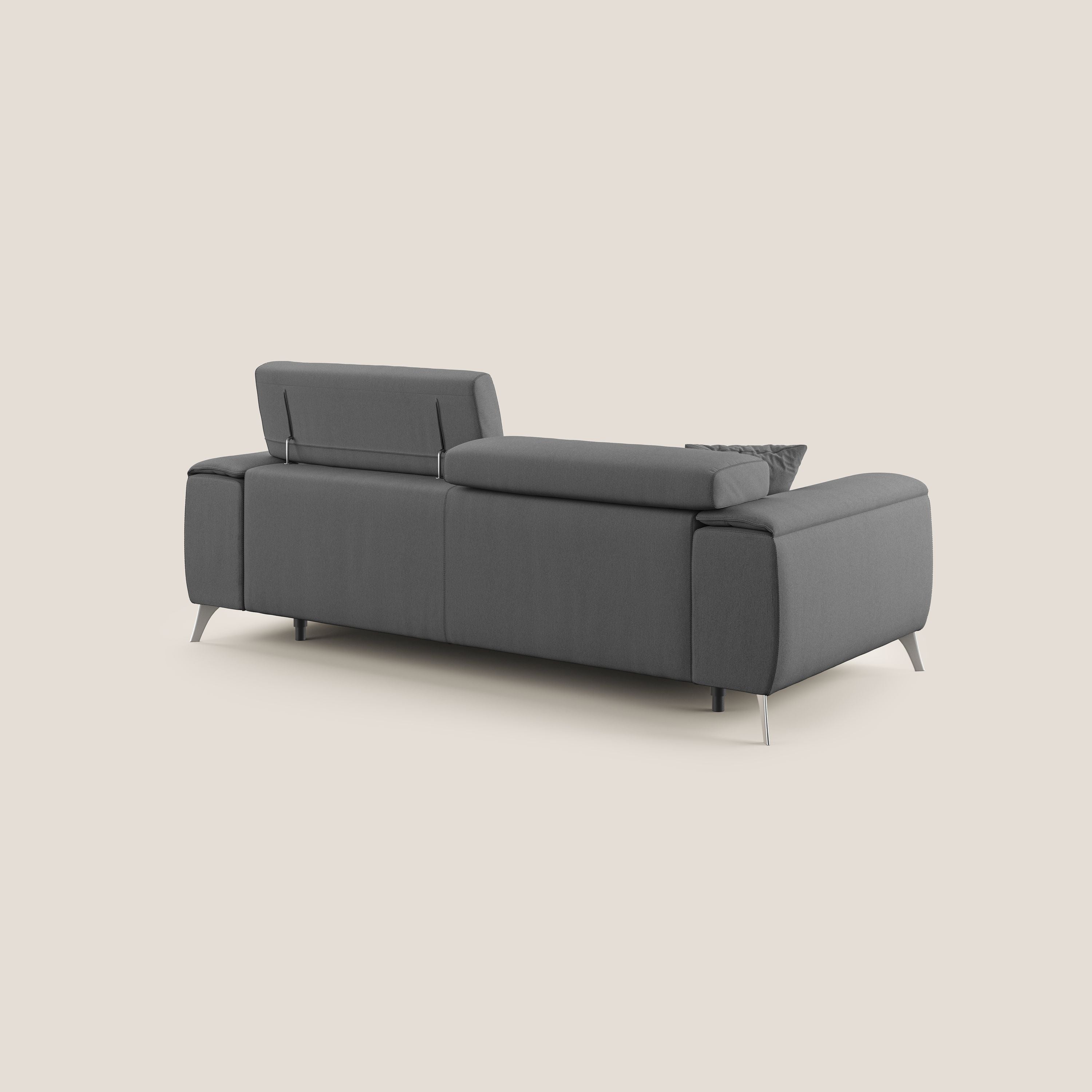 Fusion Canapé avec assises coulissantes en tissu doux antitache T05 anthracite - Image 5