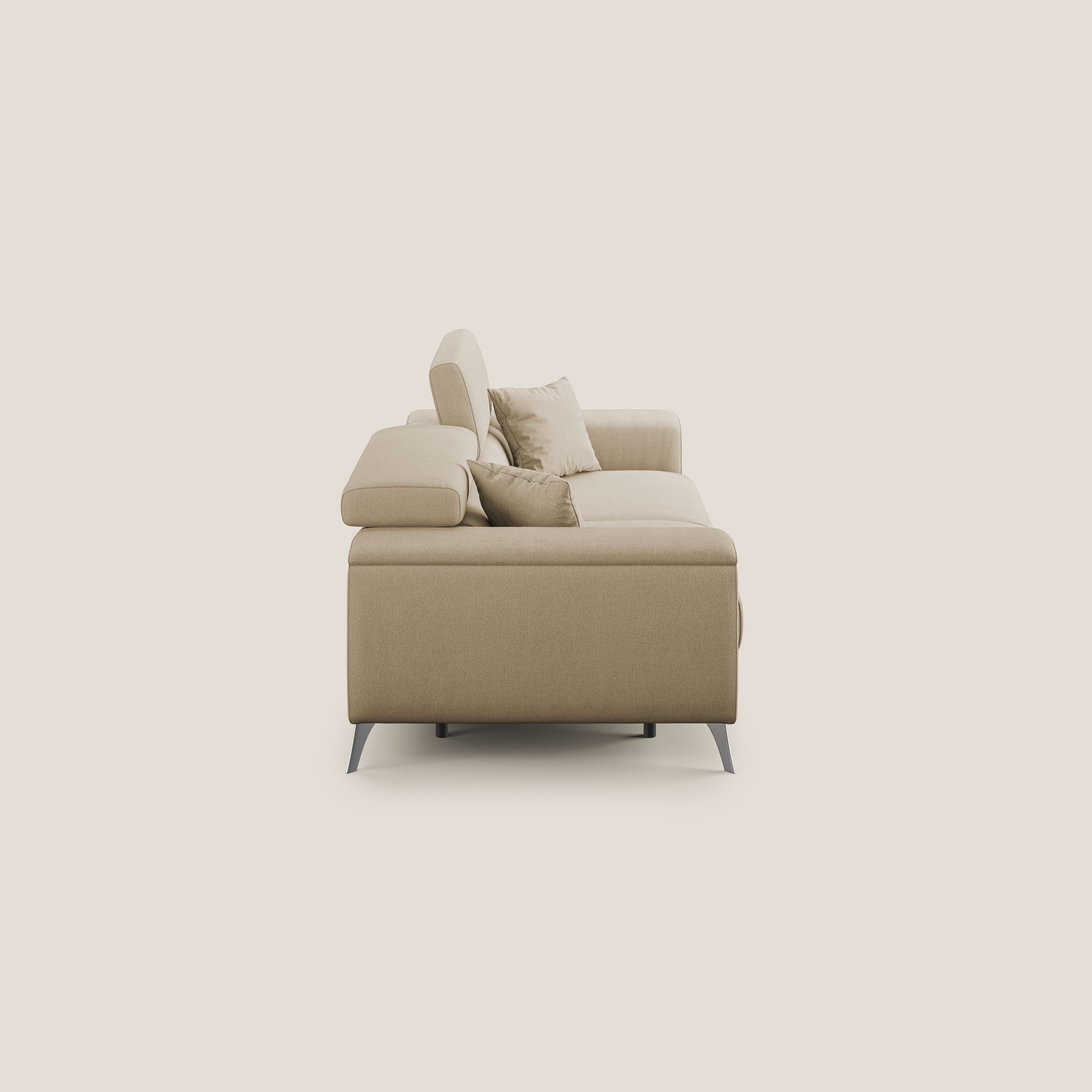 Fusion Canapé avec assises coulissantes en tissu doux antitache T05 beige - Image 4