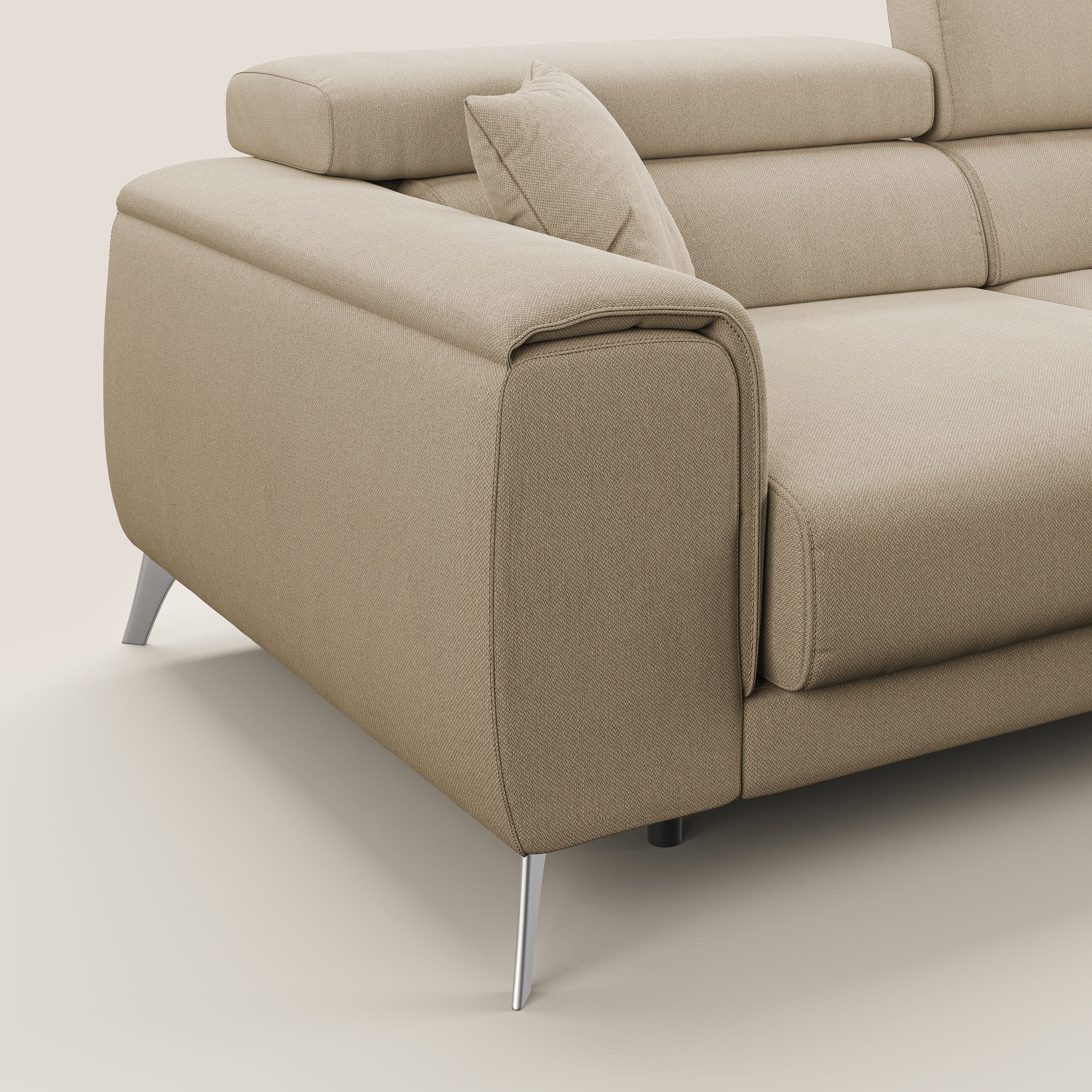 Fusion Canapé avec assises coulissantes en tissu doux antitache T05 beige - Image 6