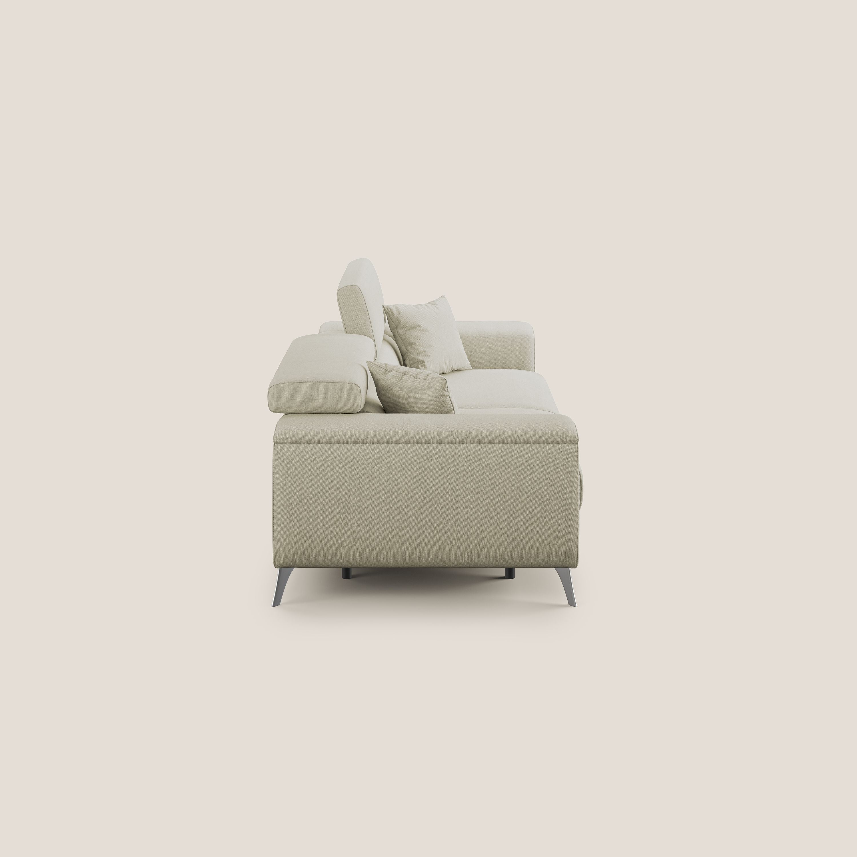 Fusion Canapé avec assises coulissantes en tissu doux antitache T05 crème - Image 6