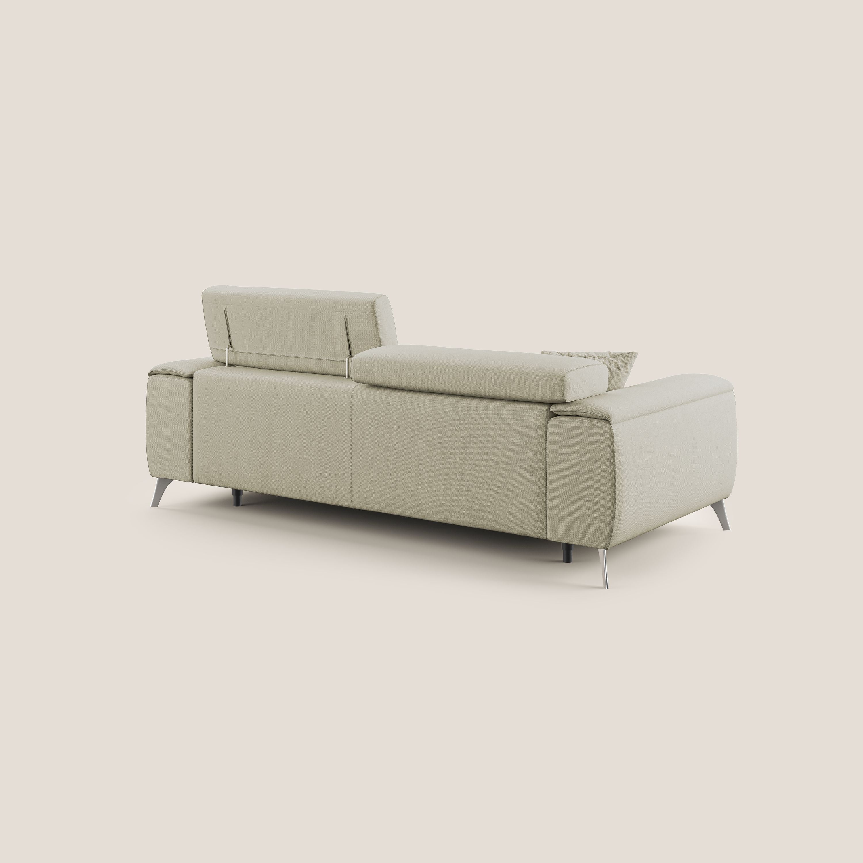 Fusion Canapé avec assises coulissantes en tissu doux antitache T05 crème - Image 7