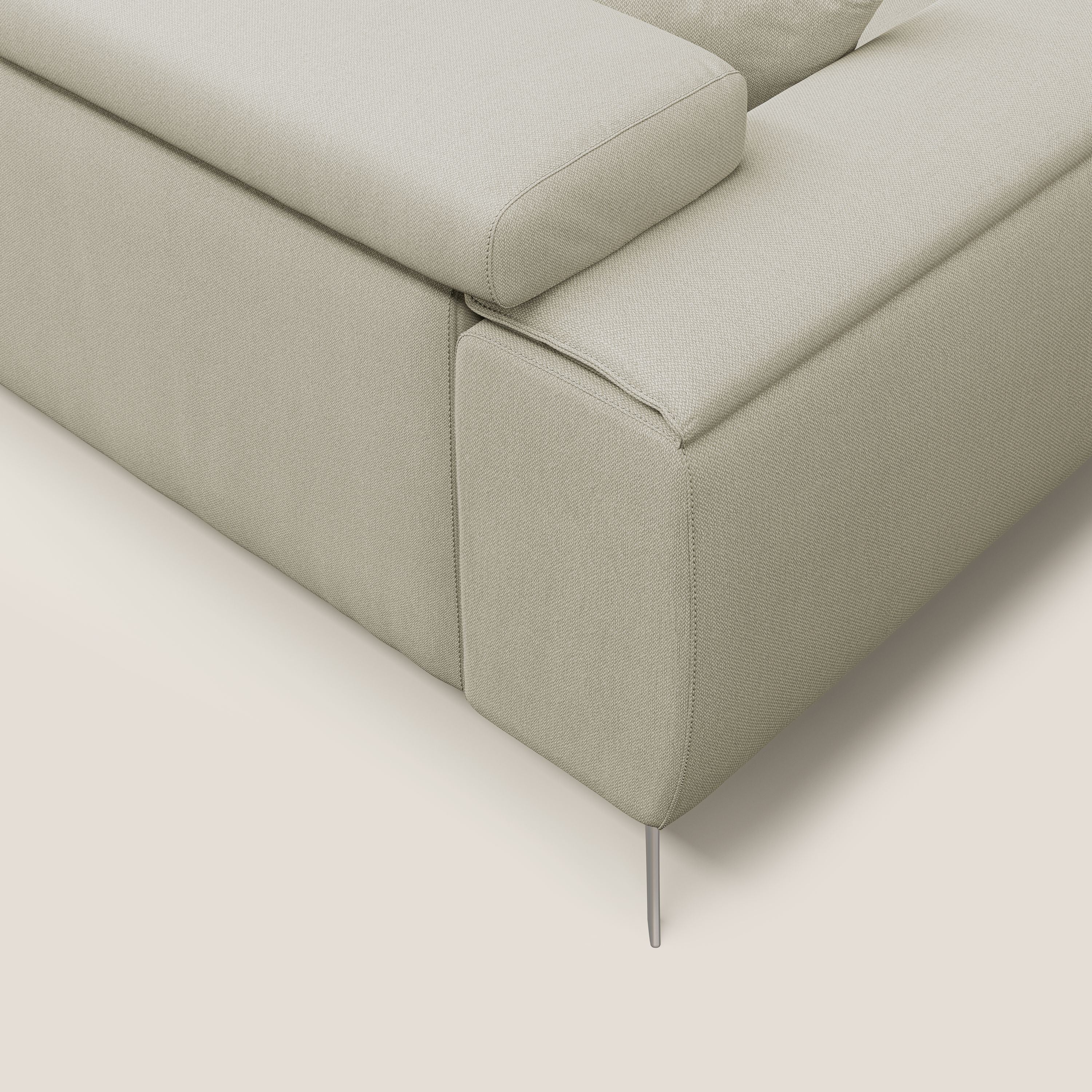 Fusion Canapé avec assises coulissantes en tissu doux antitache T05 crème - Image 9