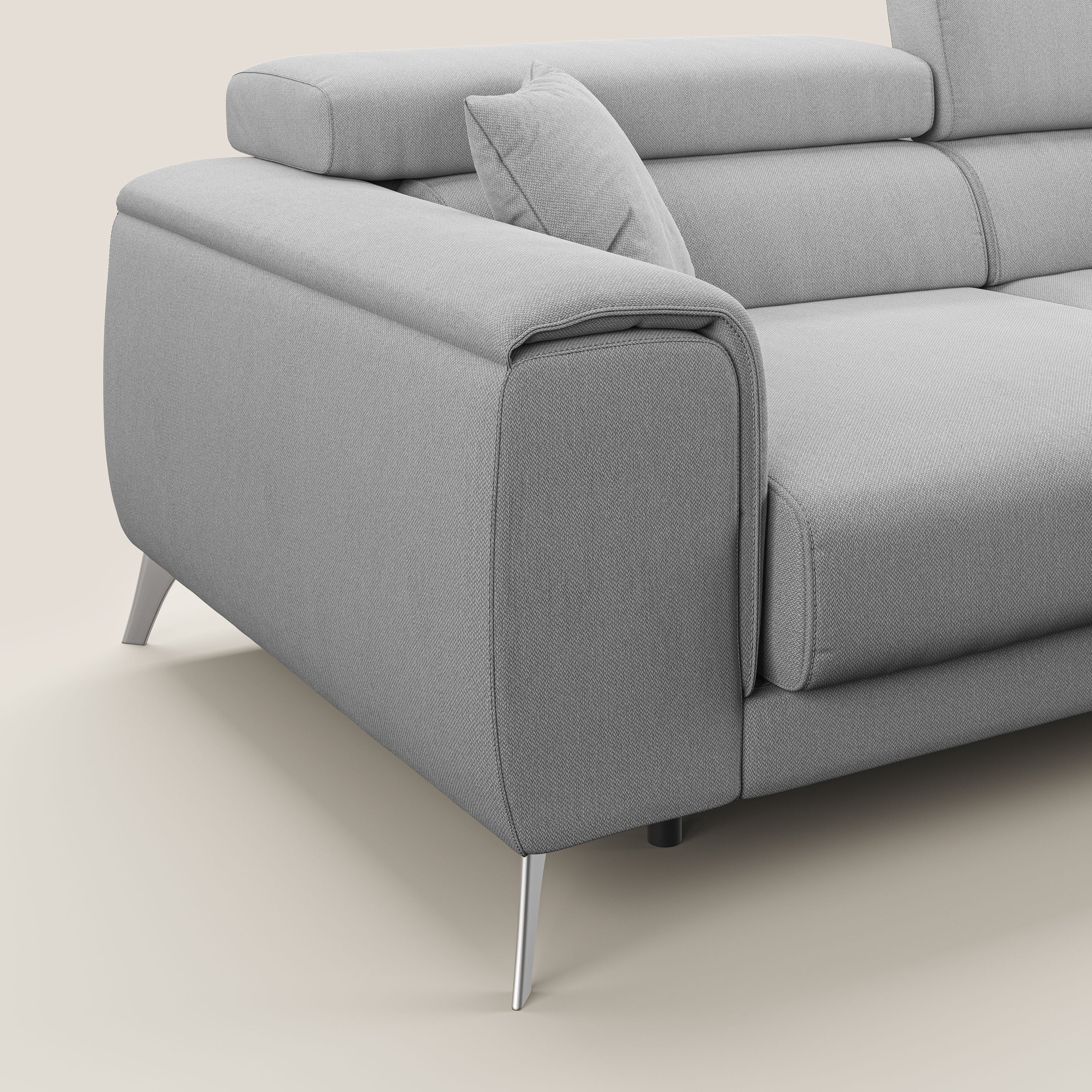 Fusion Canapé avec assises coulissantes en tissu doux antitache T05 gris - Image 6