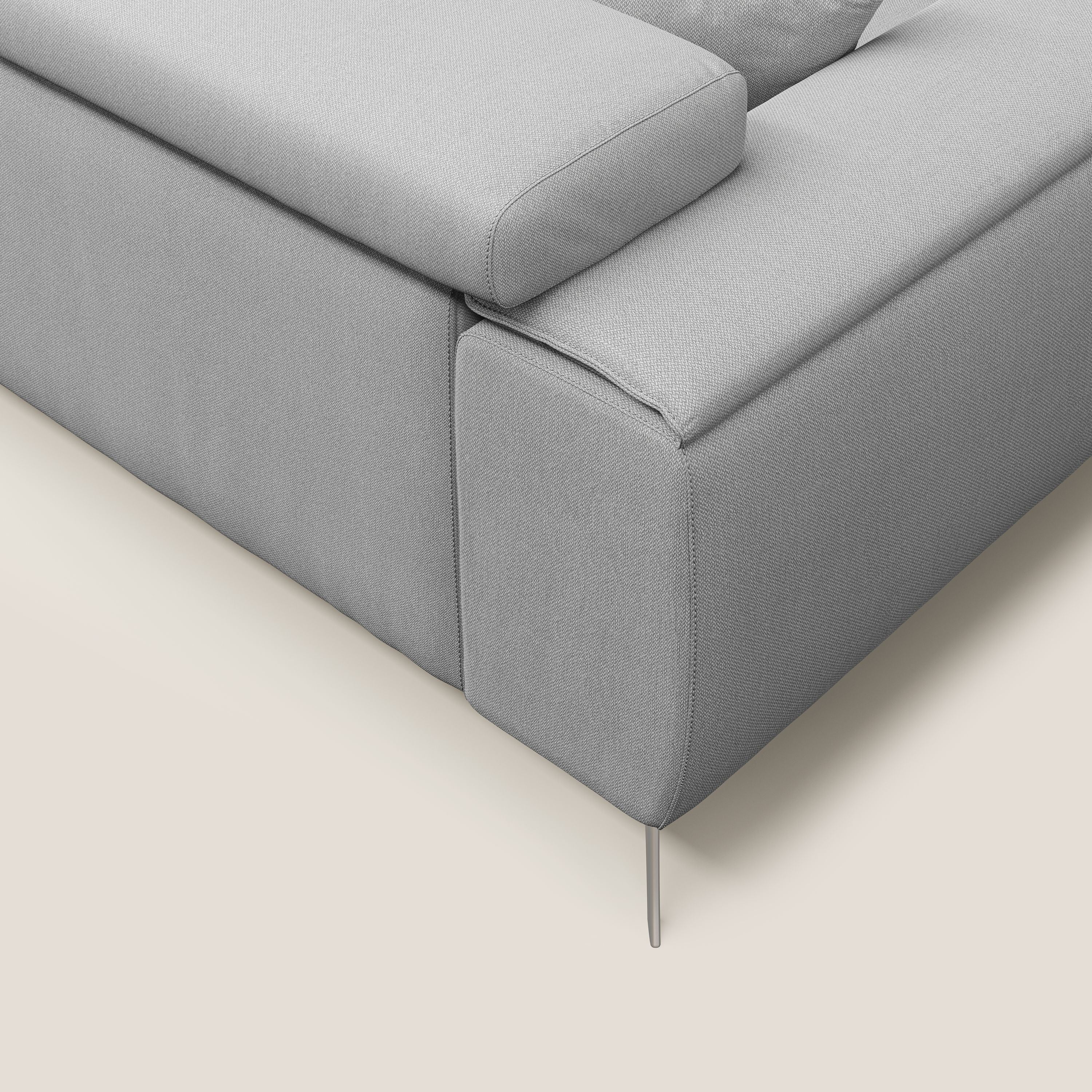 Fusion Canapé avec assises coulissantes en tissu doux antitache T05 gris - Image 7