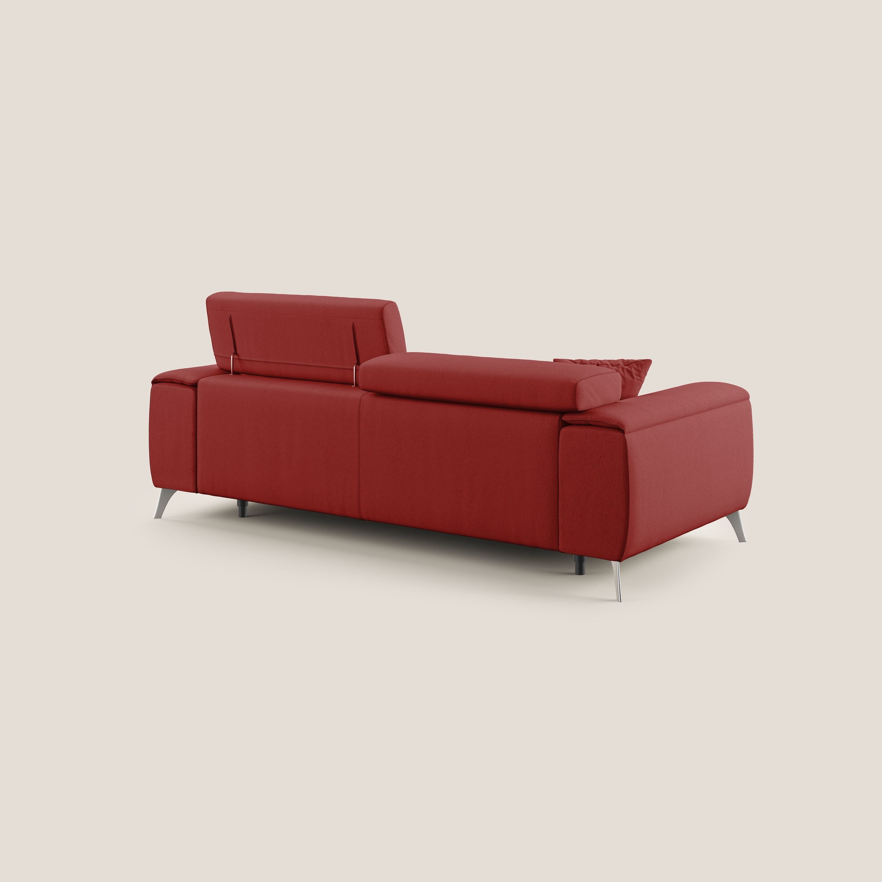 Fusion Canapé avec assises coulissantes en tissu doux antitache T05 rouge - Image 5