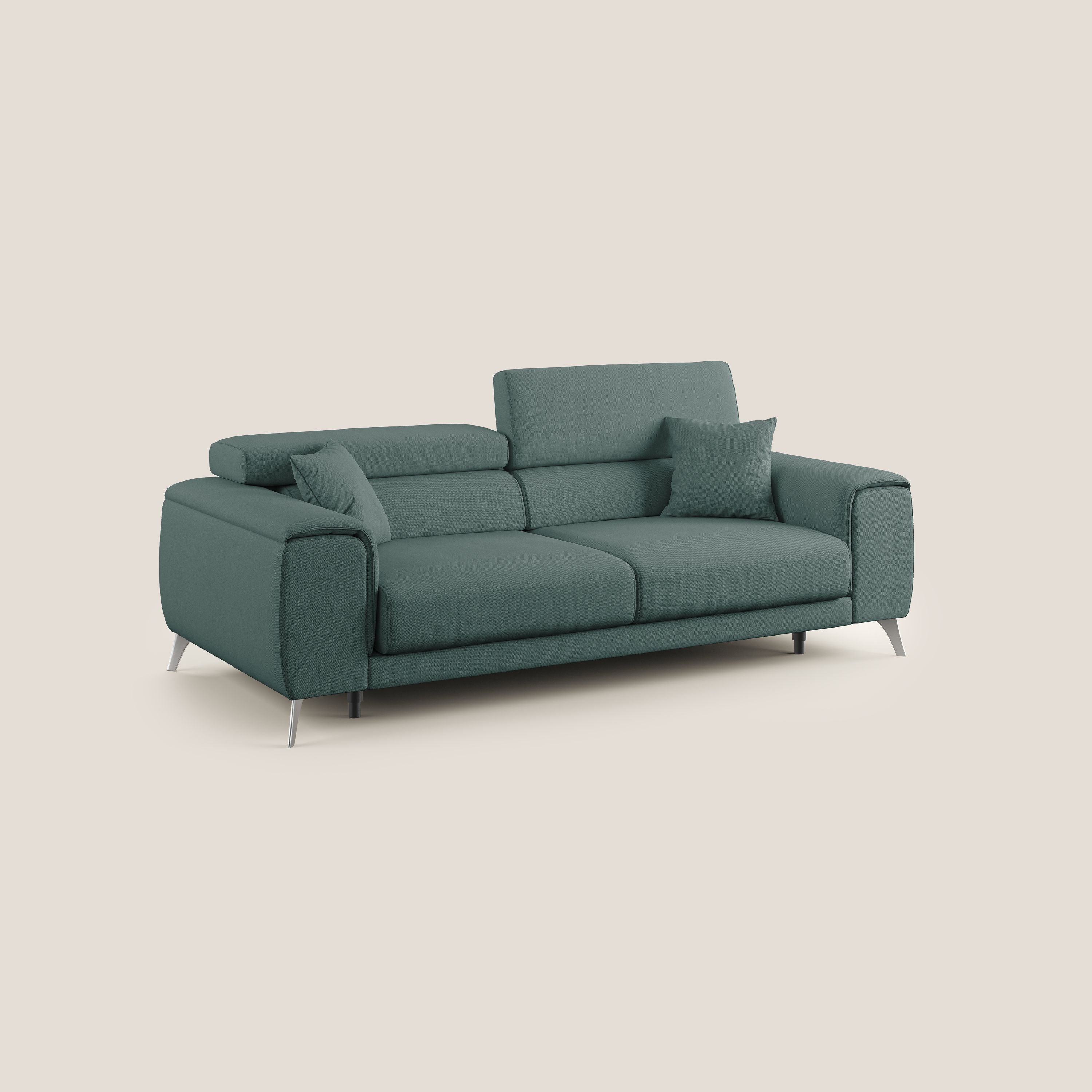 Fusion Canapé avec assises coulissantes en tissu doux antitache T05 vert - Image 3