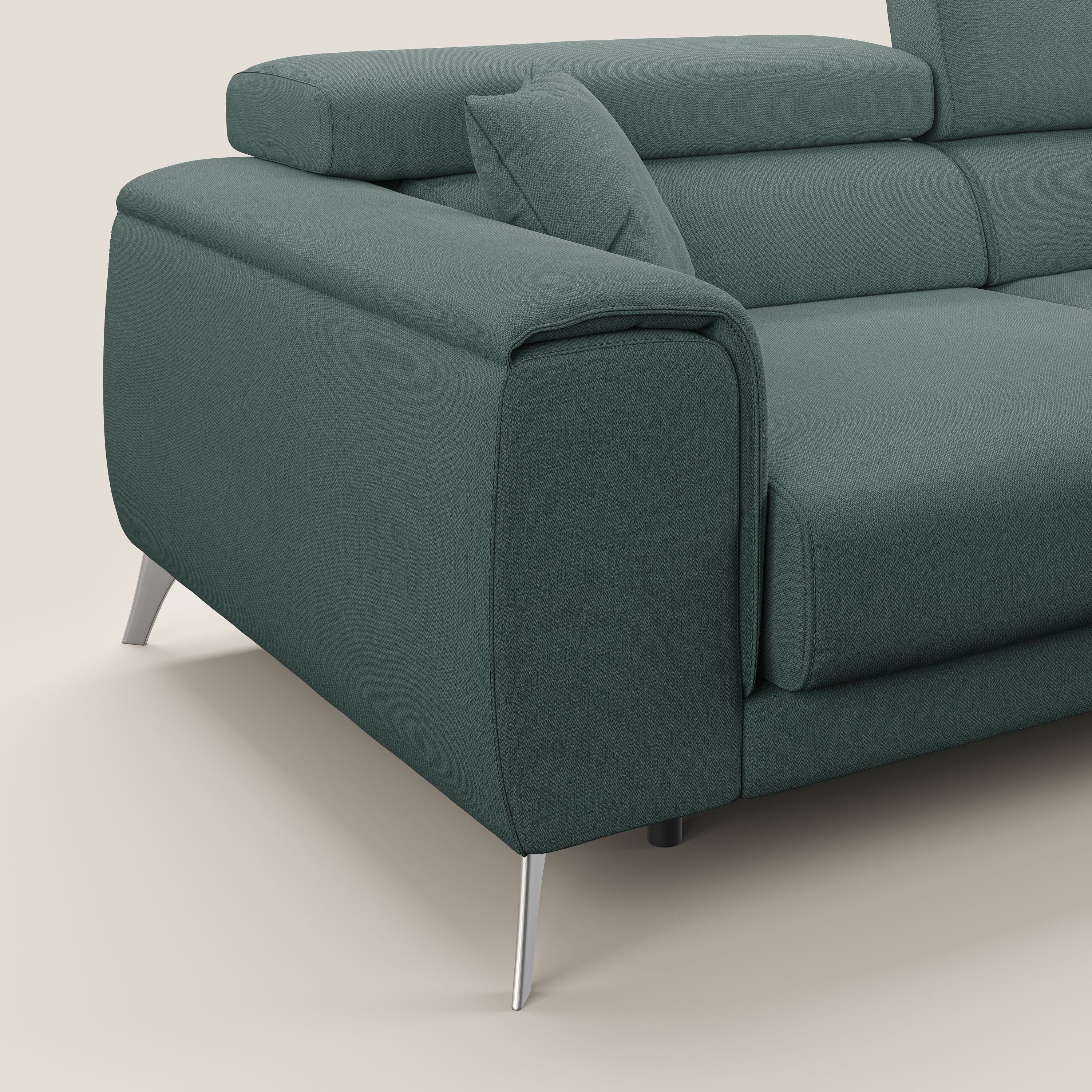Fusion Canapé avec assises coulissantes en tissu doux antitache T05 vert - Image 6