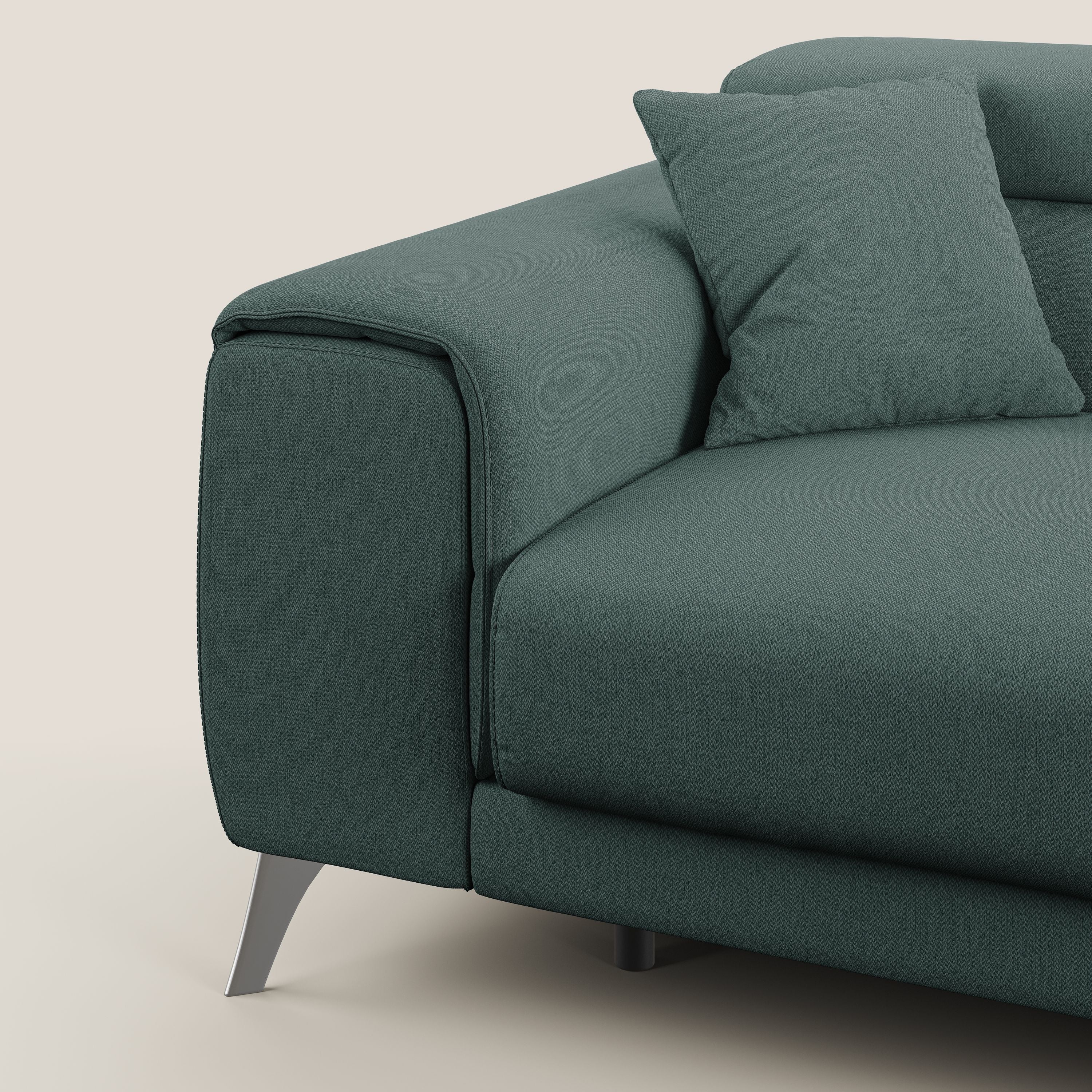 Fusion Canapé avec assises coulissantes en tissu doux antitache T05 vert - Image 8