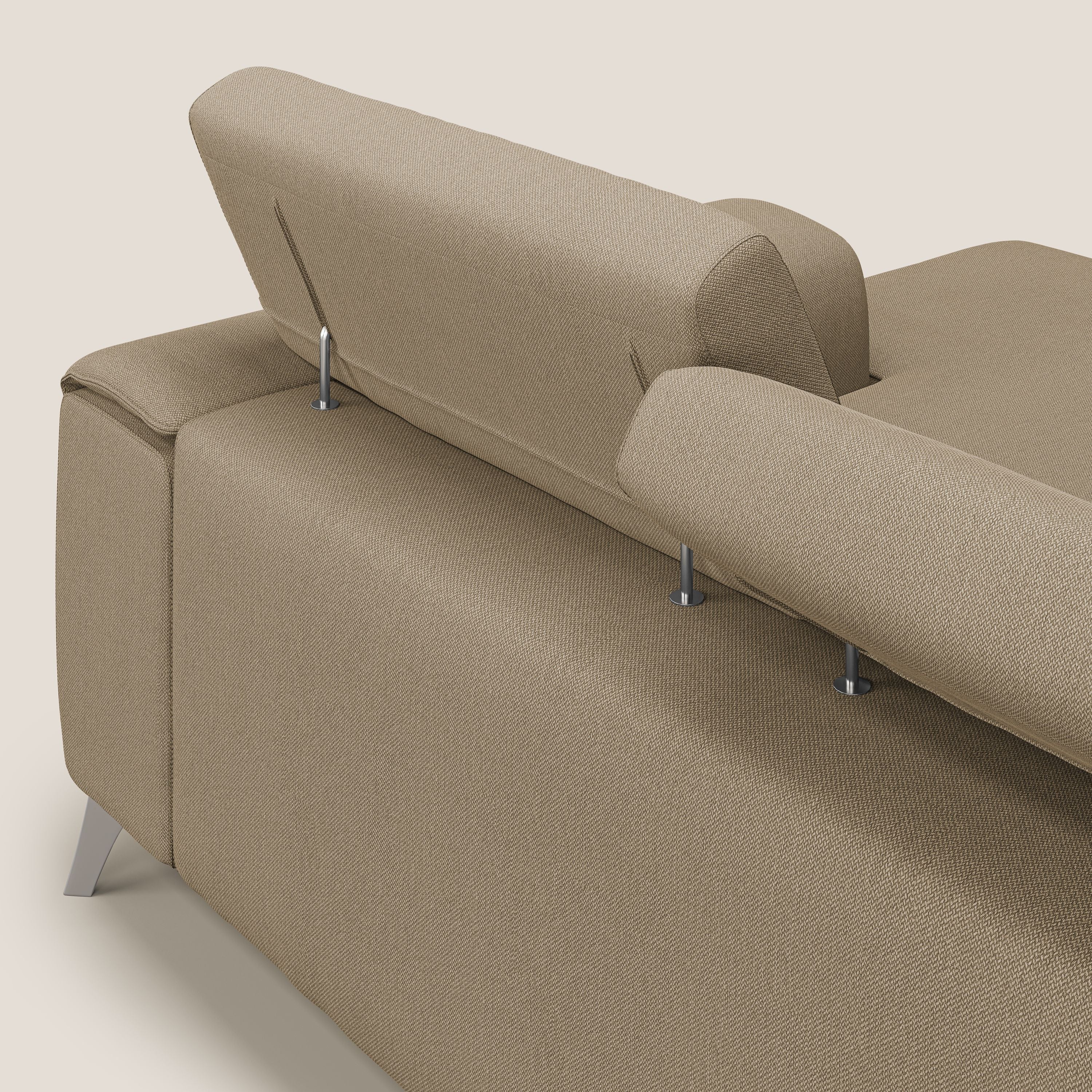 Fusion Canapé d'angle avec assises amovibles en tissu doux antitache T05 beige - Image 7