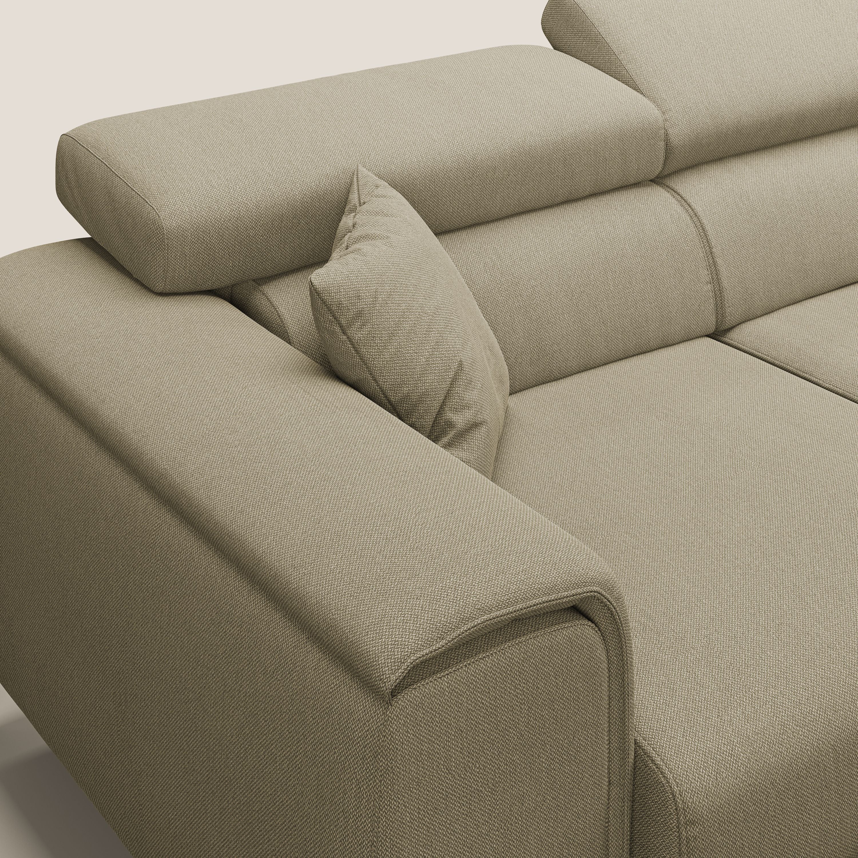 Fusion Canapé d'angle avec assises amovibles en tissu doux antitache T05 chameau - Image 9