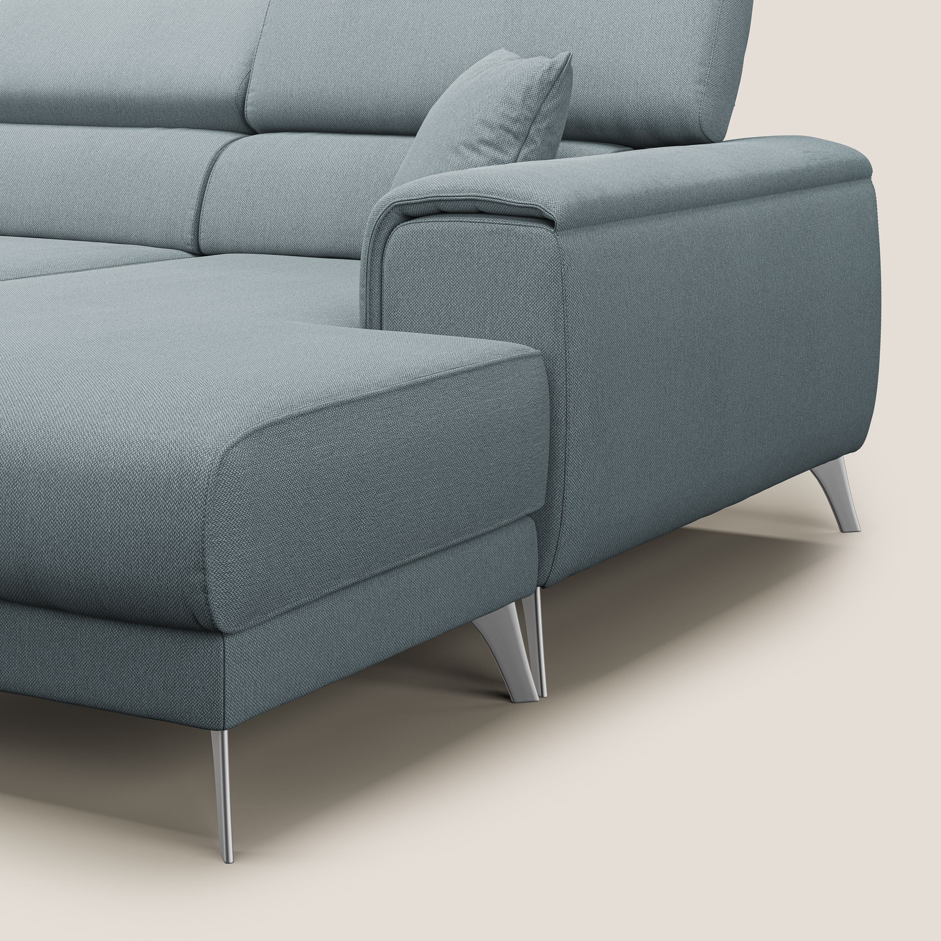 Fusion Canapé d'angle avec assises amovibles en tissu doux antitache T05 sucre glace - Image 10