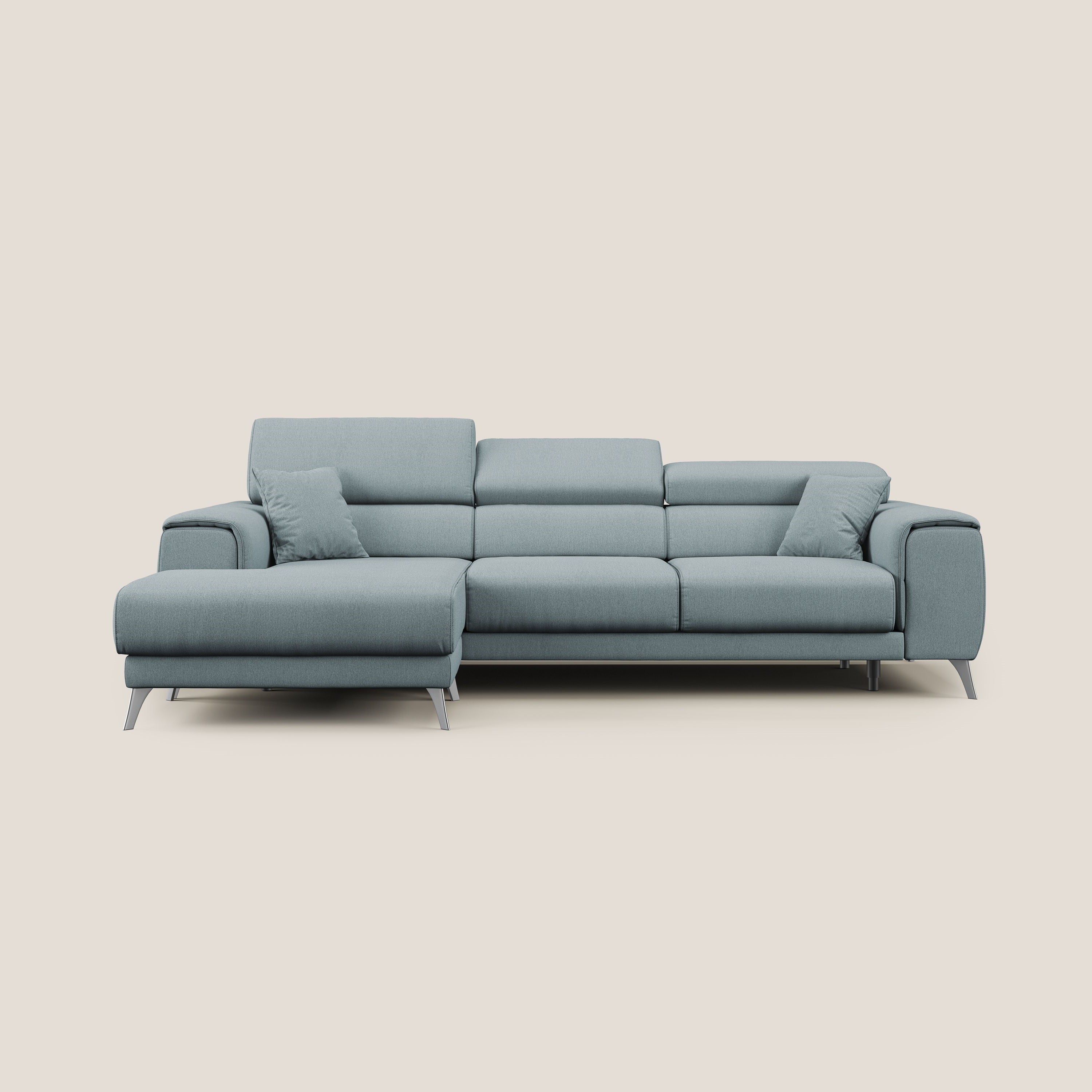 Fusion Canapé d'angle avec assises amovibles en tissu doux antitache T05 sucre glace - Image 12