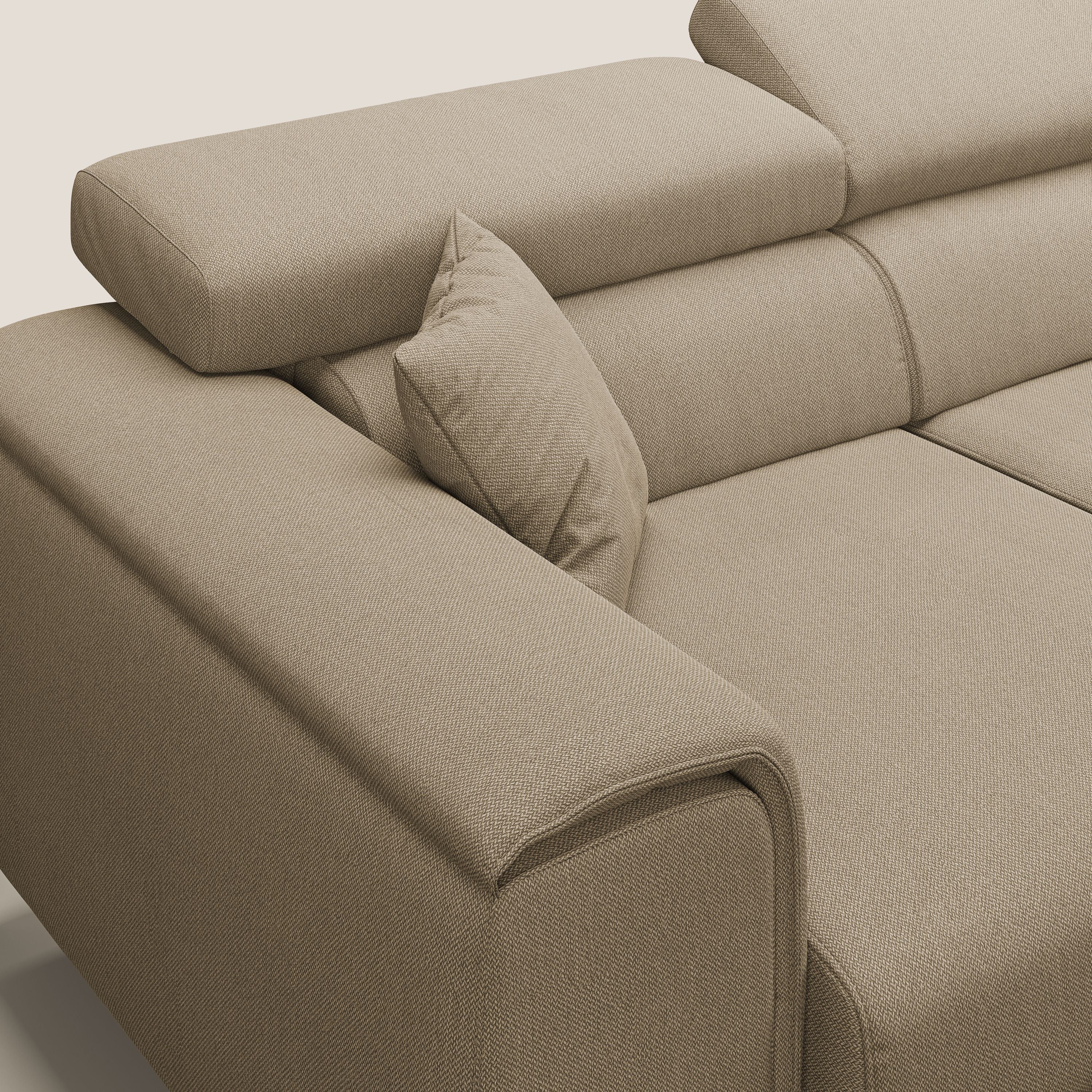 Fusion Canapé avec 3 assises coulissantes en tissu doux antitache T05 beige - Image 6