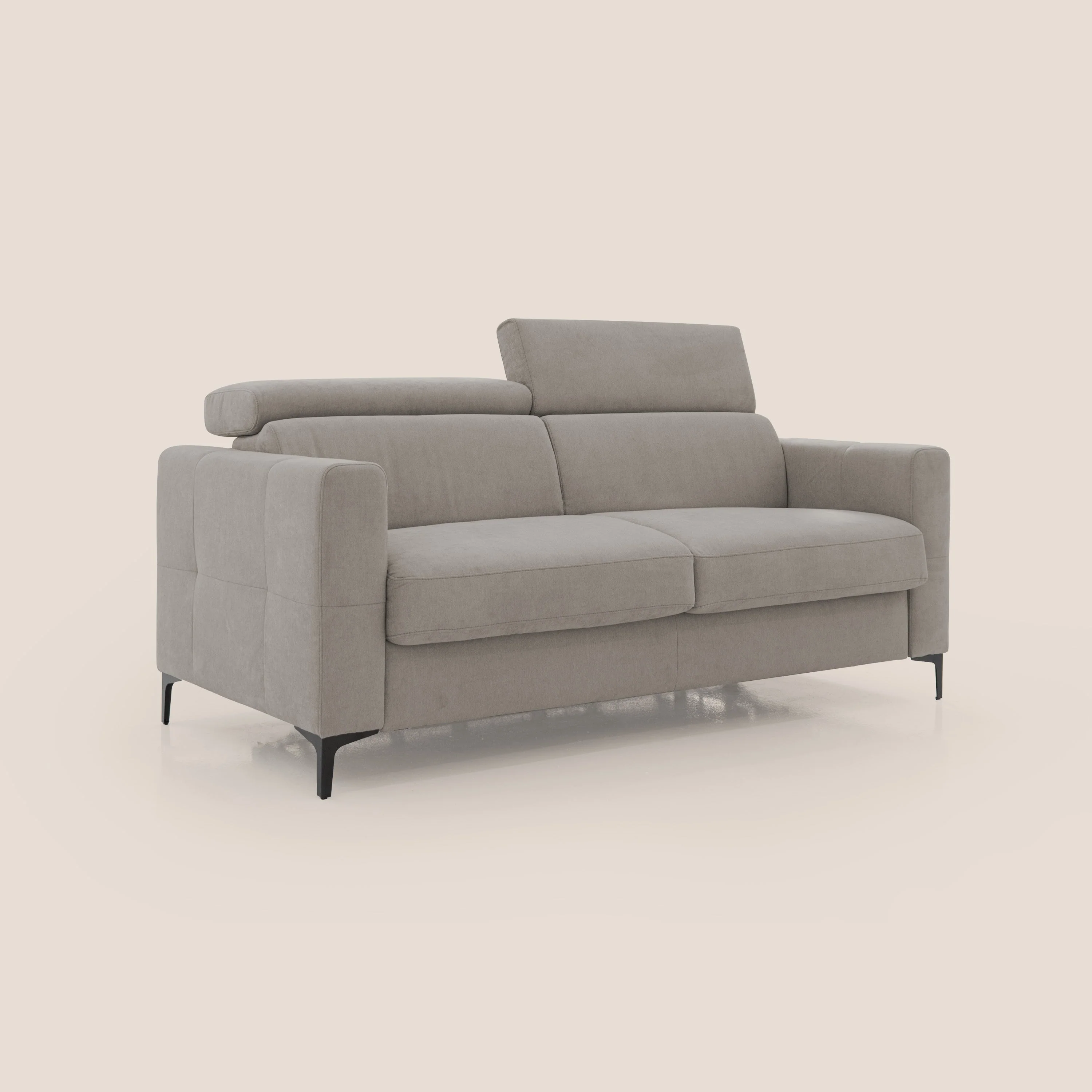 Gardenia canapé convertible matelas H 18cm avec têtières réglables et revêtement imperméable T02 beige - Image 3