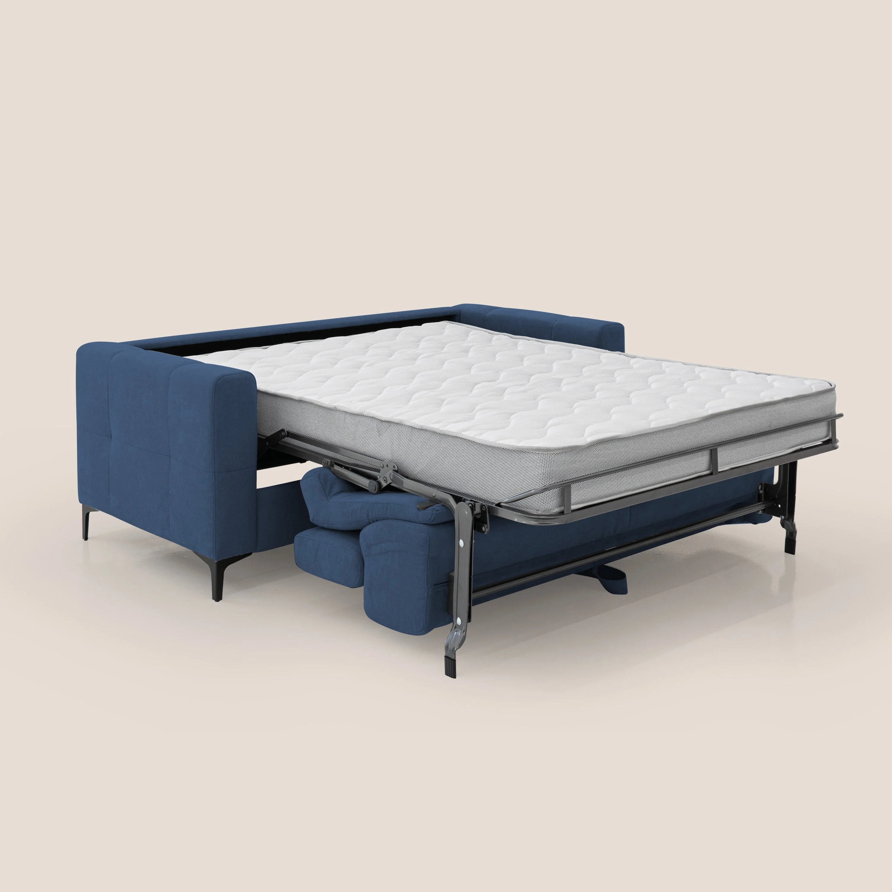 Gardenia canapé convertible matelas H 18cm avec têtières réglables et revêtement imperméable T02 bleu - Image 2