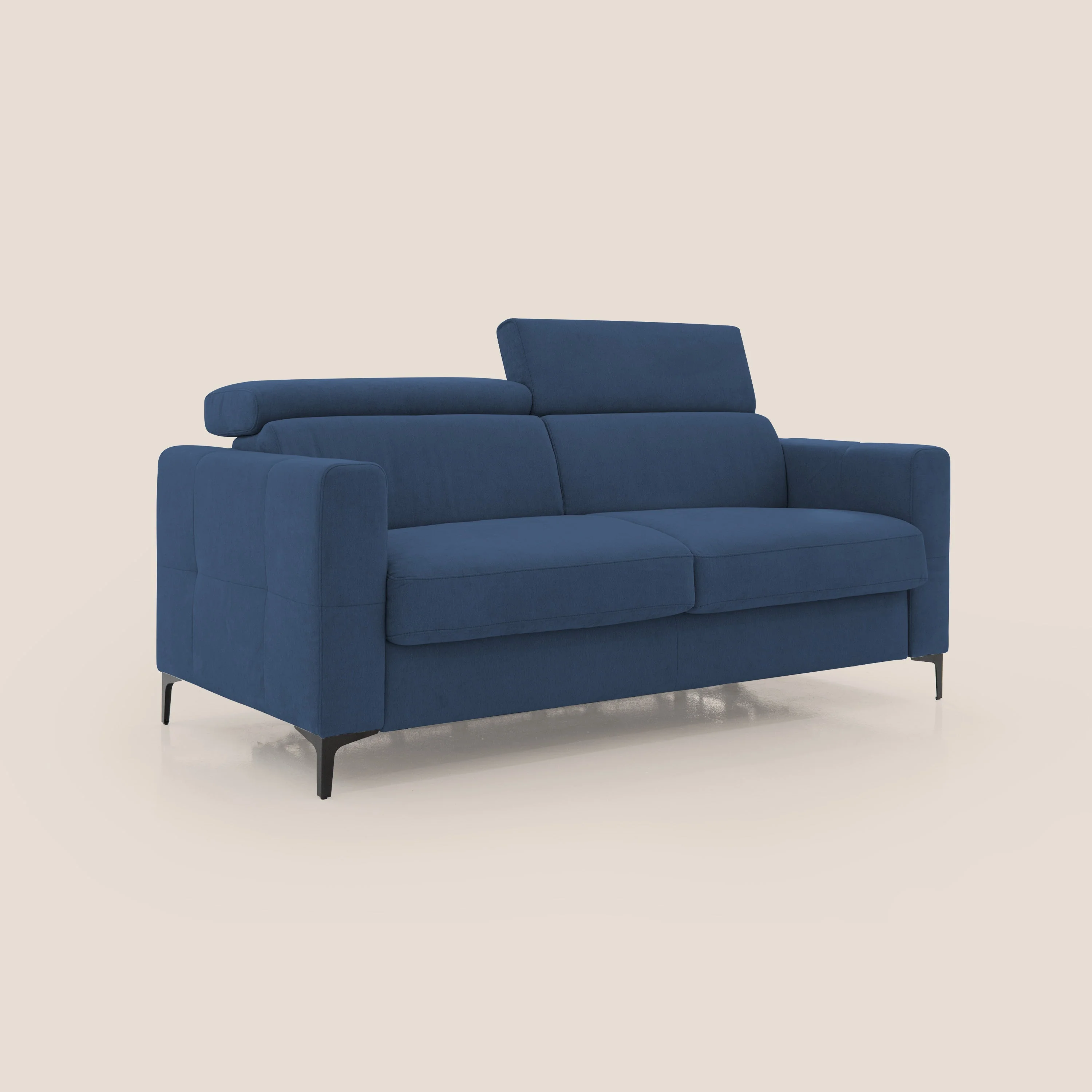 Gardenia canapé convertible matelas H 18cm avec têtières réglables et revêtement imperméable T02 bleu - Image 3