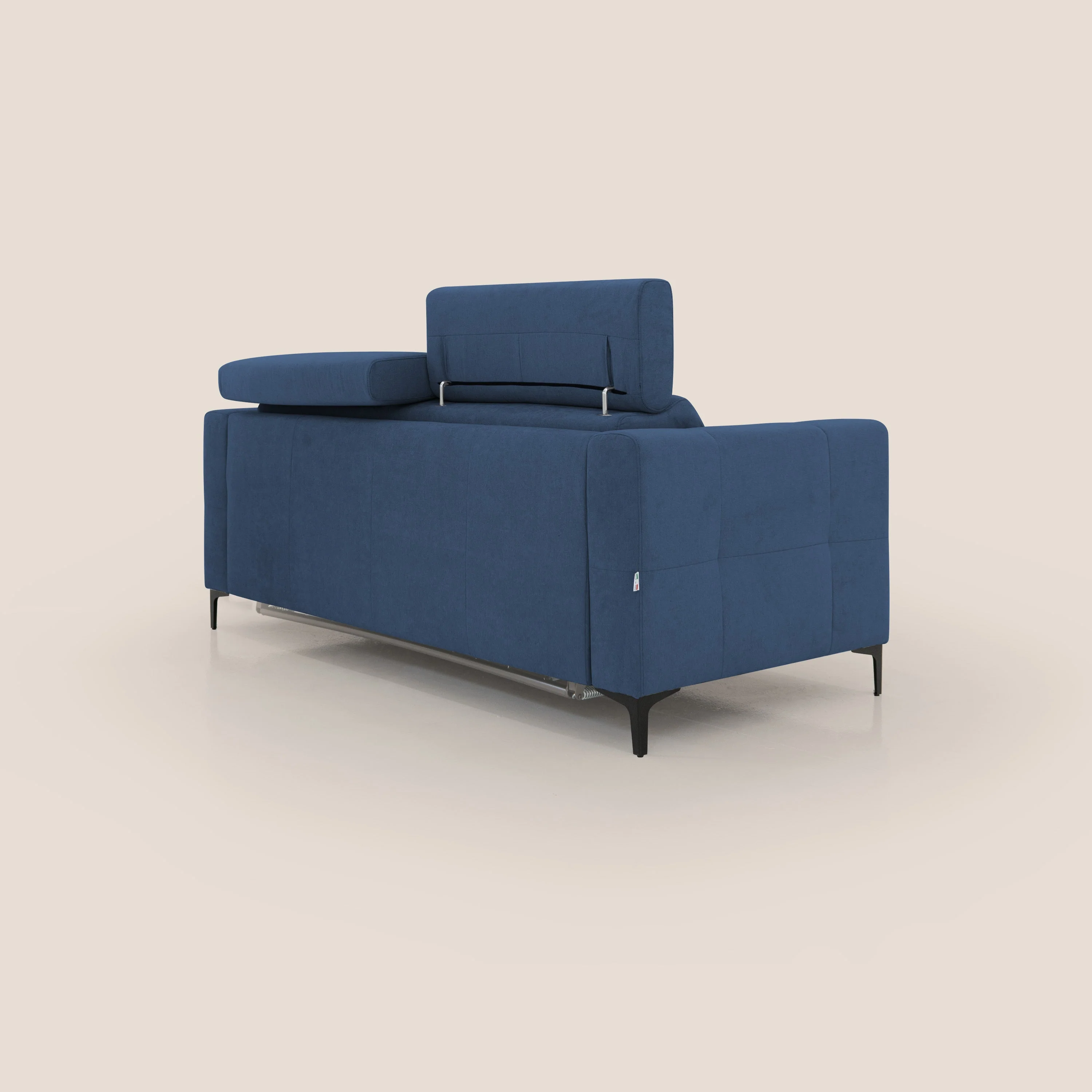 Gardenia canapé convertible matelas H 18cm avec têtières réglables et revêtement imperméable T02 bleu - Image 8
