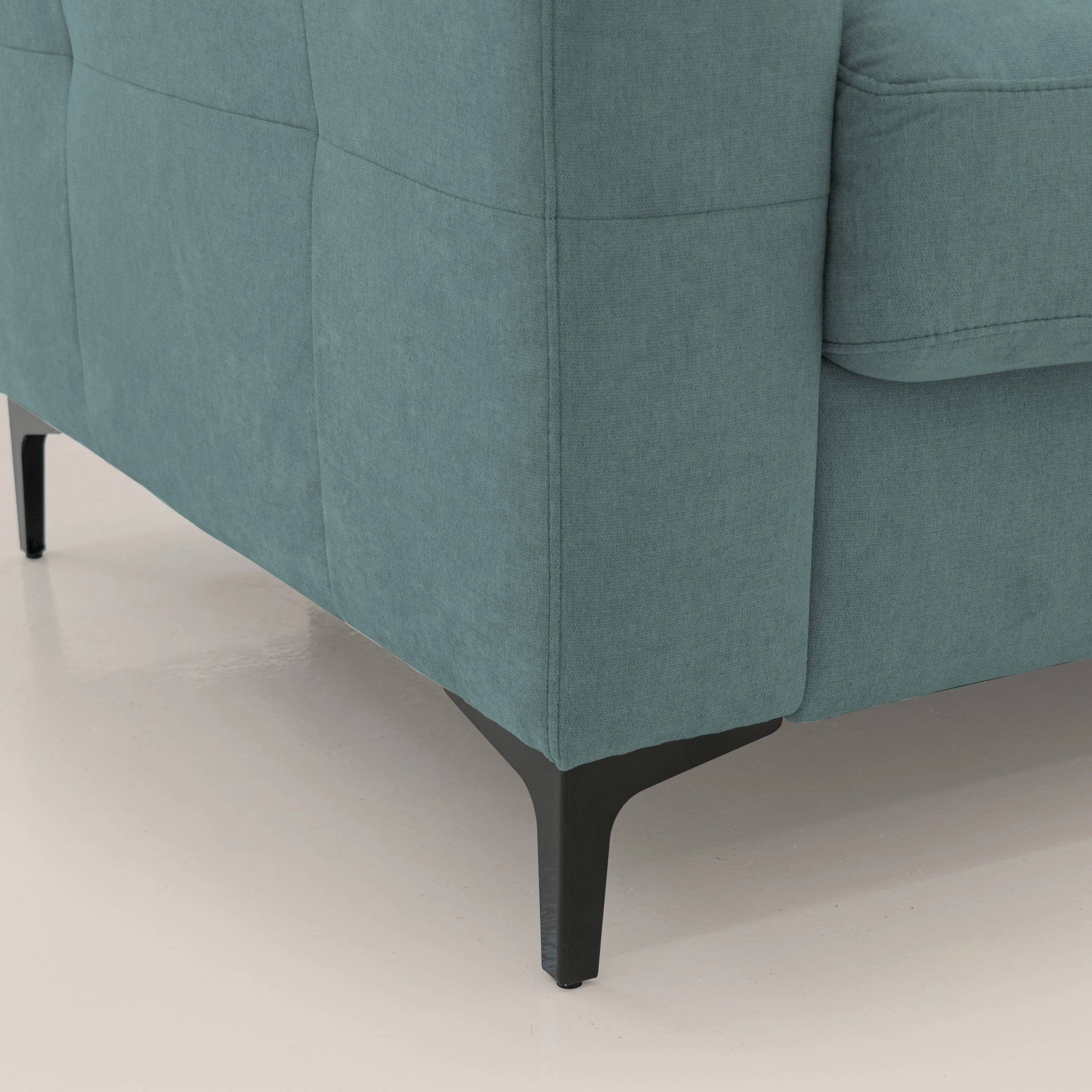 Gardenia canapé convertible matelas H 18cm avec têtières réglables et revêtement imperméable T02 bleu canard - Image 6