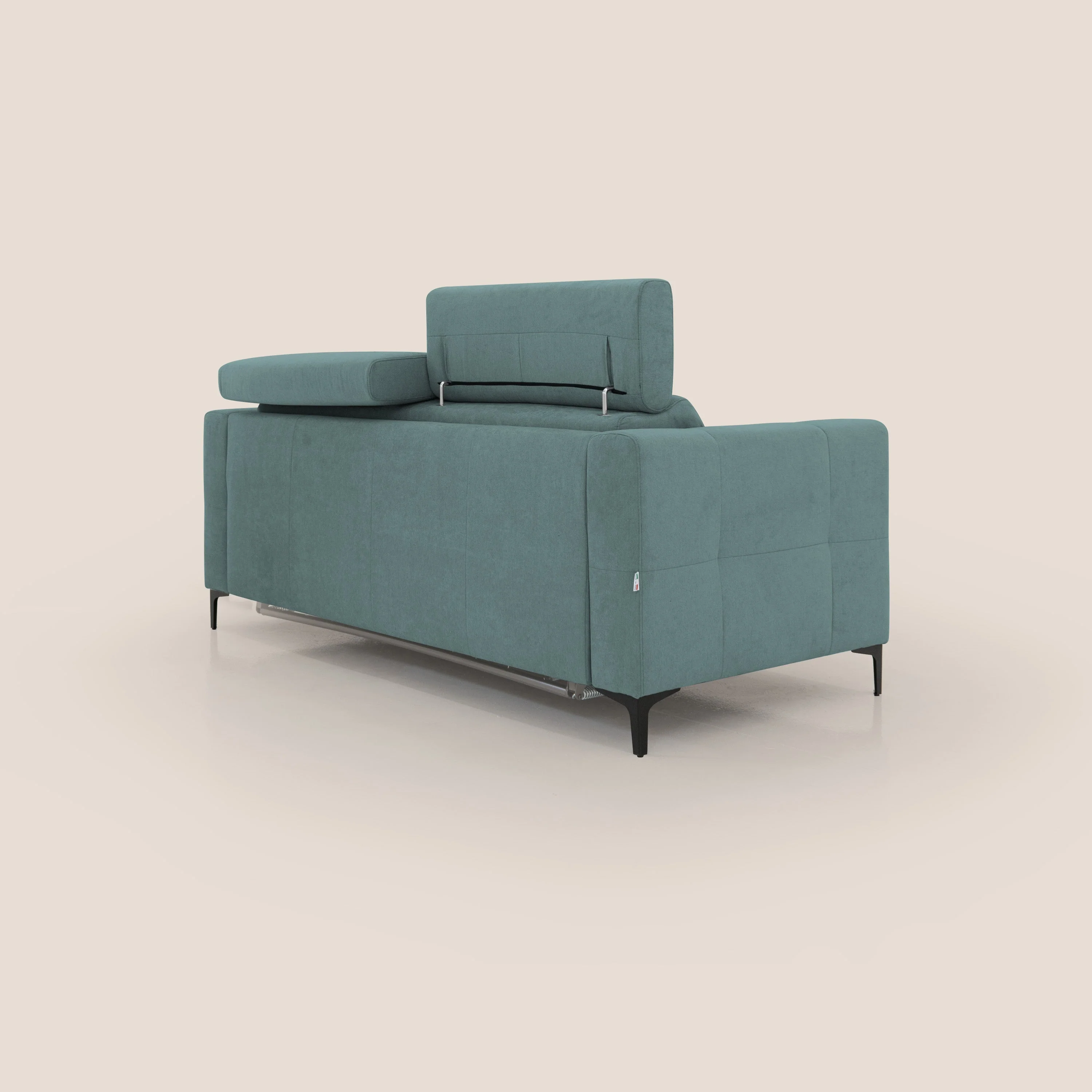 Gardenia canapé convertible matelas H 18cm avec têtières réglables et revêtement imperméable T02 bleu canard - Image 8