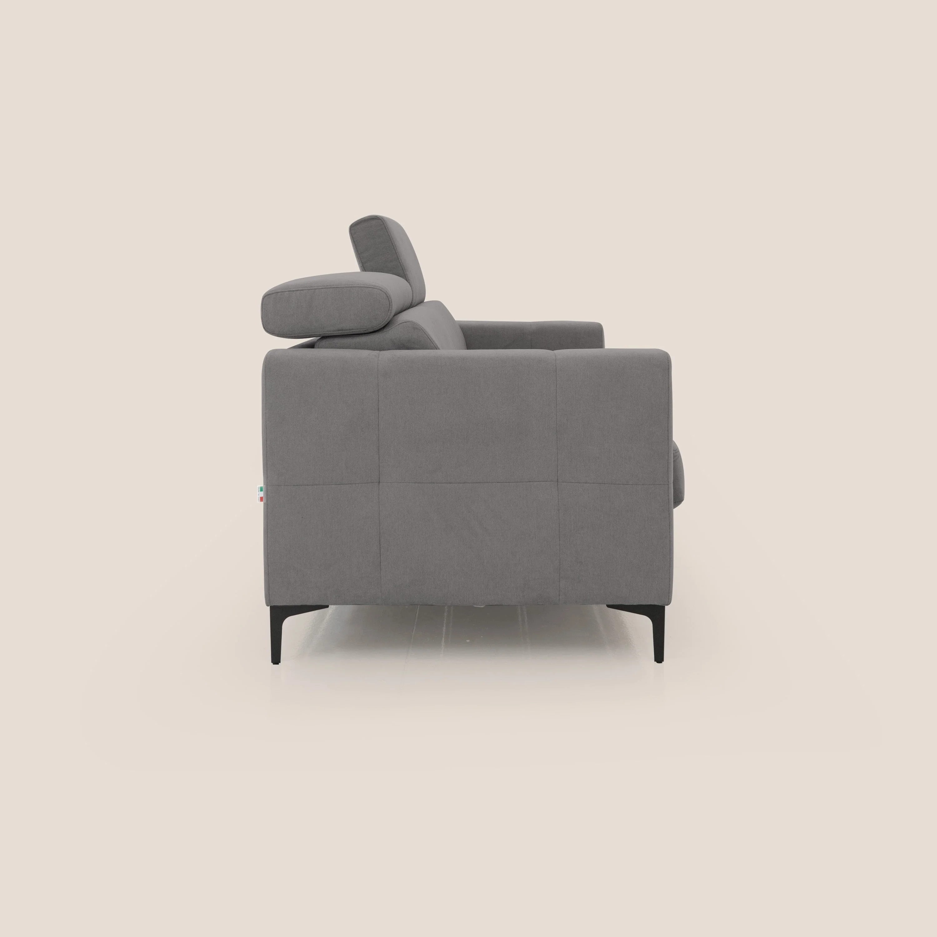 Gardenia canapé convertible matelas H 18cm avec têtières réglables et revêtement imperméable T02 gris - Image 7