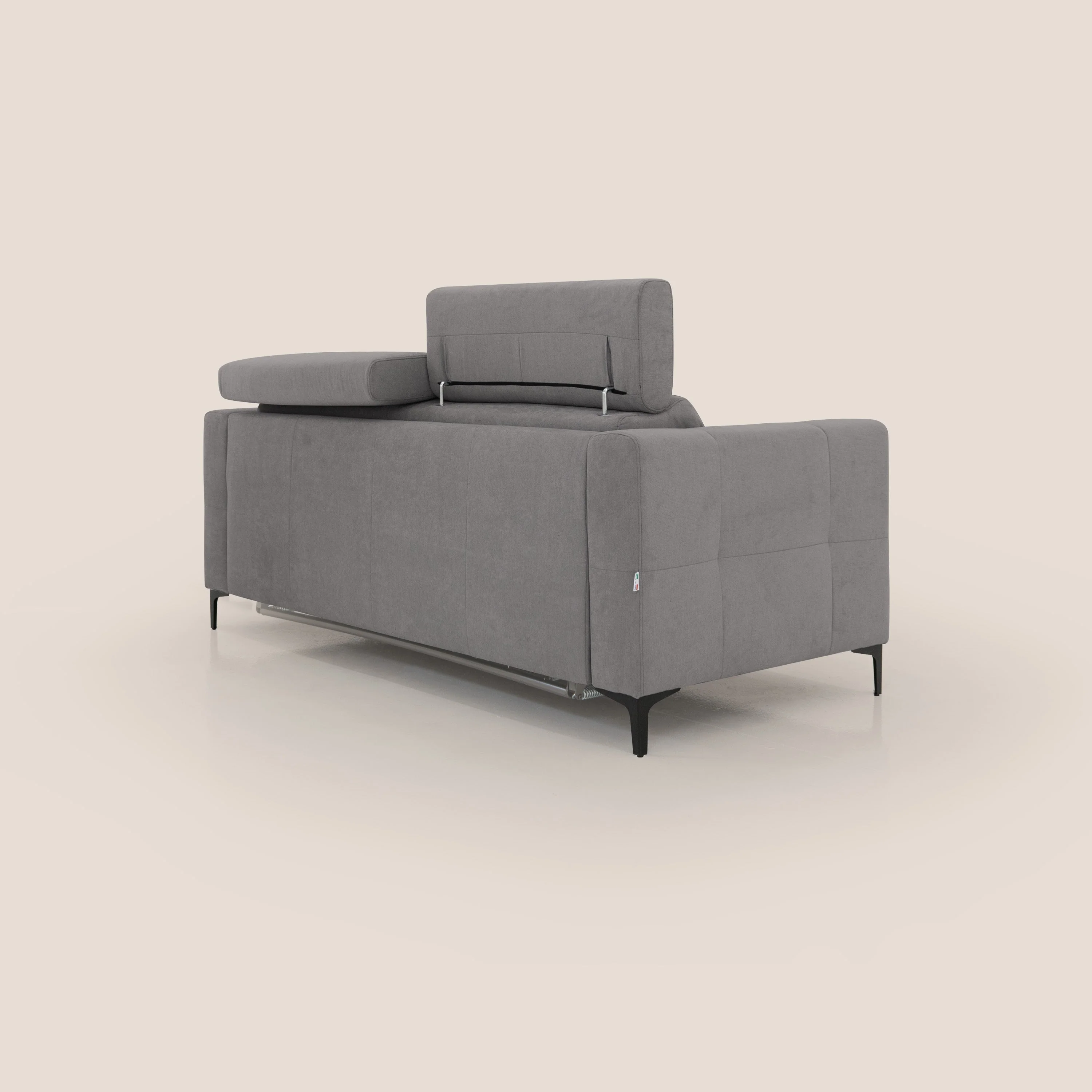 Gardenia canapé convertible matelas H 18cm avec têtières réglables et revêtement imperméable T02 gris - Image 8