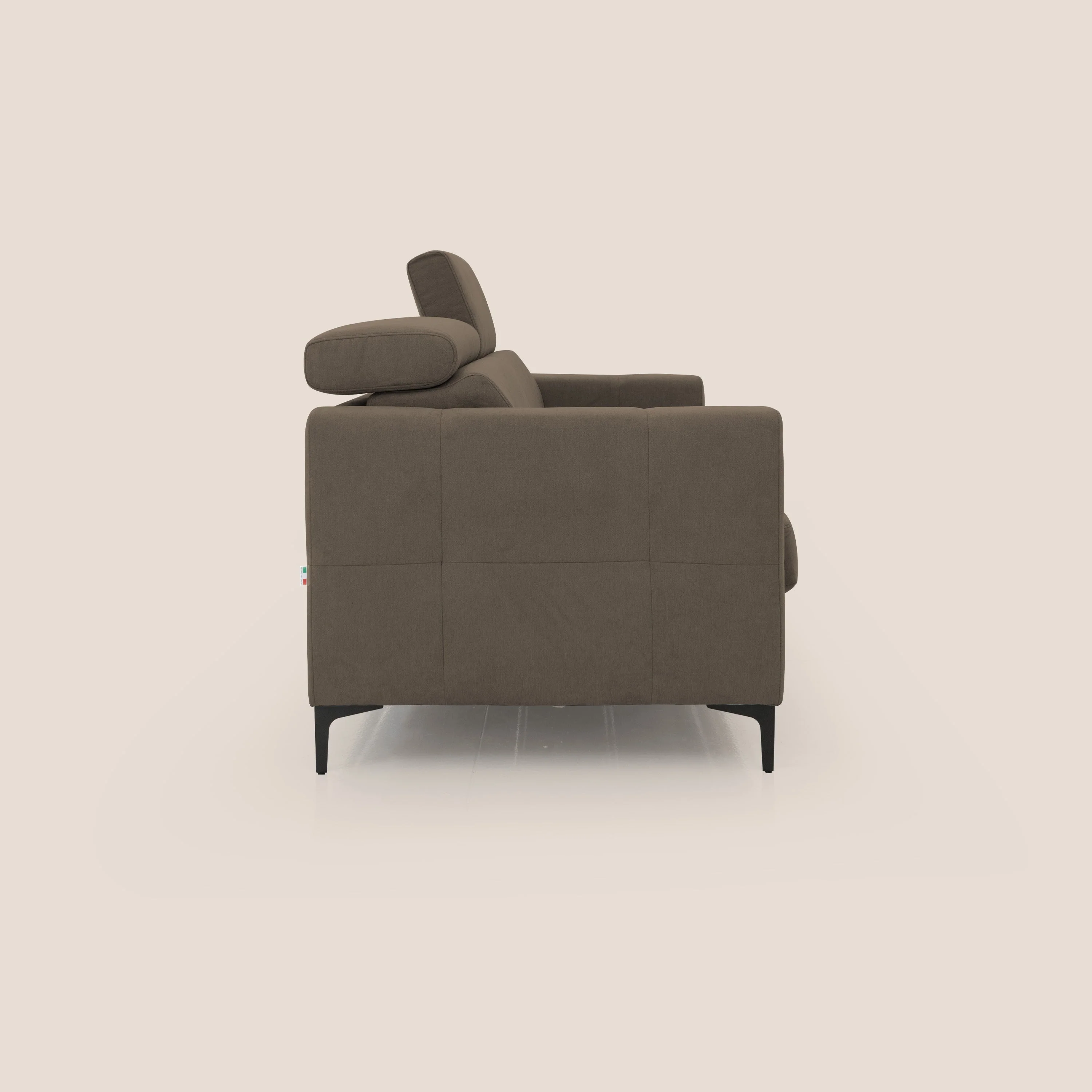 Gardenia canapé convertible matelas H 18cm avec têtières réglables et revêtement imperméable T02 marron - Image 7