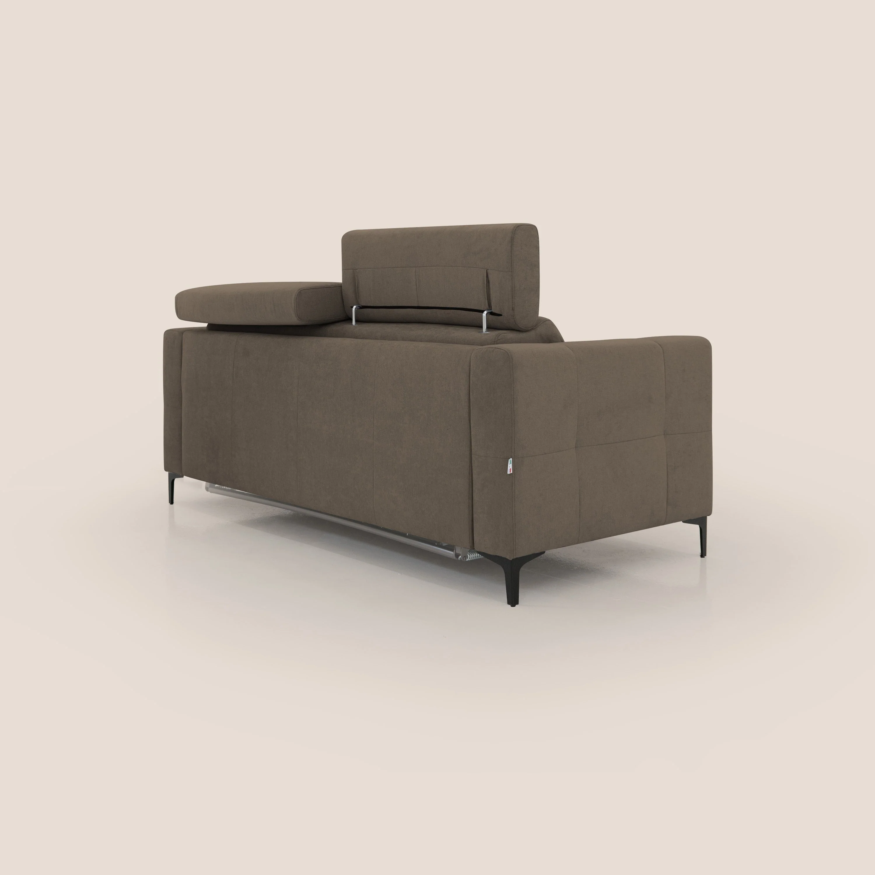 Gardenia canapé convertible matelas H 18cm avec têtières réglables et revêtement imperméable T02 marron - Image 9