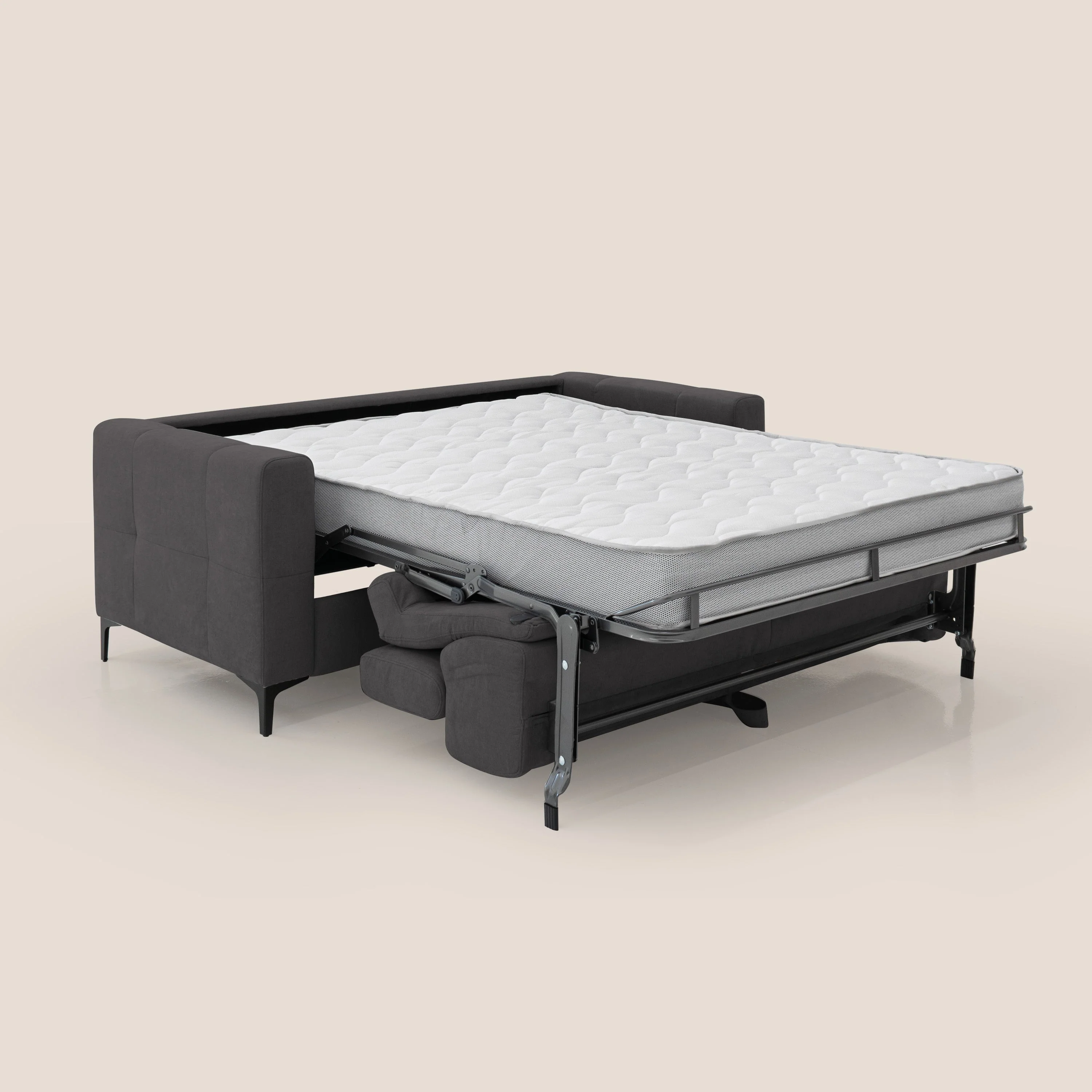 Gardenia canapé convertible matelas H 18cm avec têtières réglables et revêtement imperméable T02 noir - Image 2