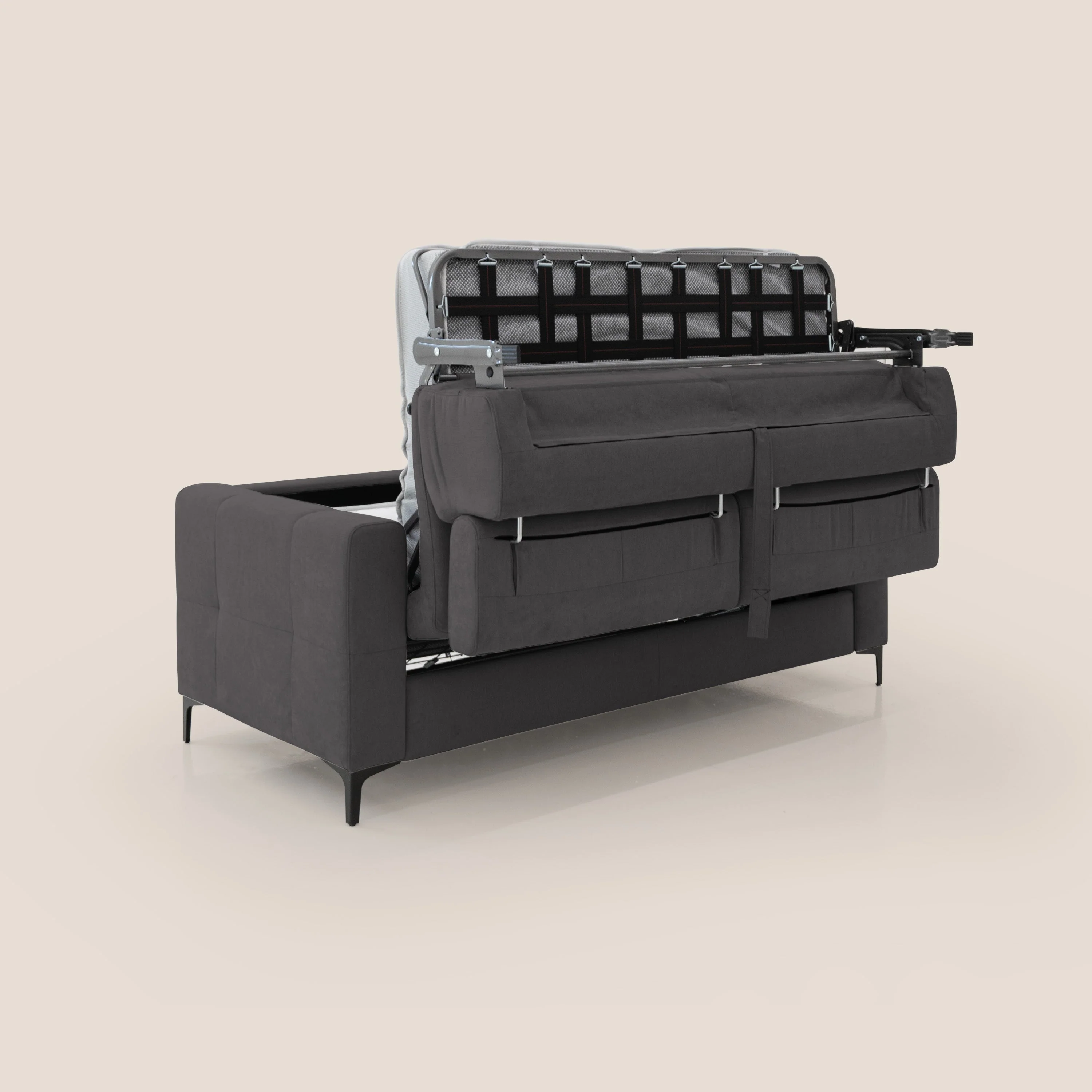 Gardenia canapé convertible matelas H 18cm avec têtières réglables et revêtement imperméable T02 noir - Image 4