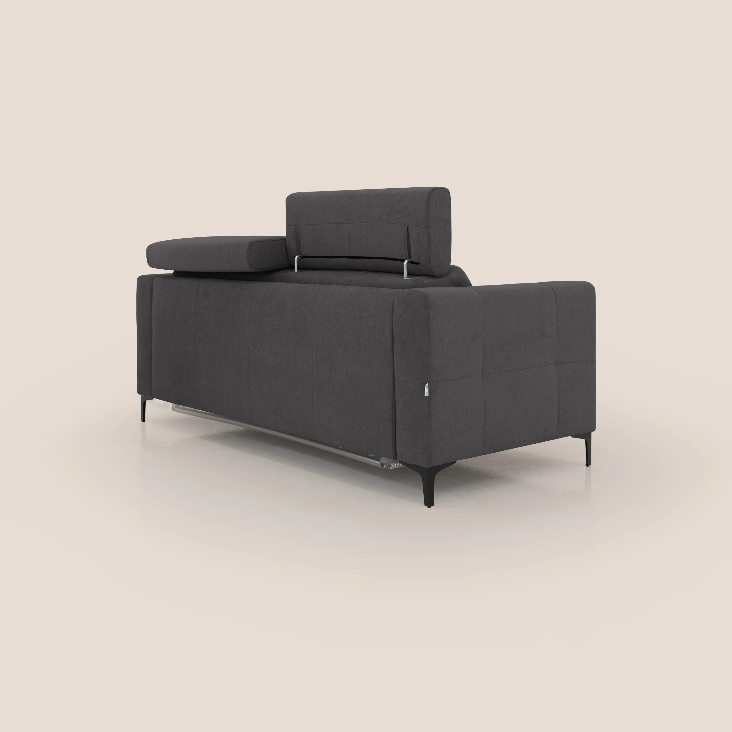 Gardenia canapé convertible matelas H 18cm avec têtières réglables et revêtement imperméable T02 noir - Image 8